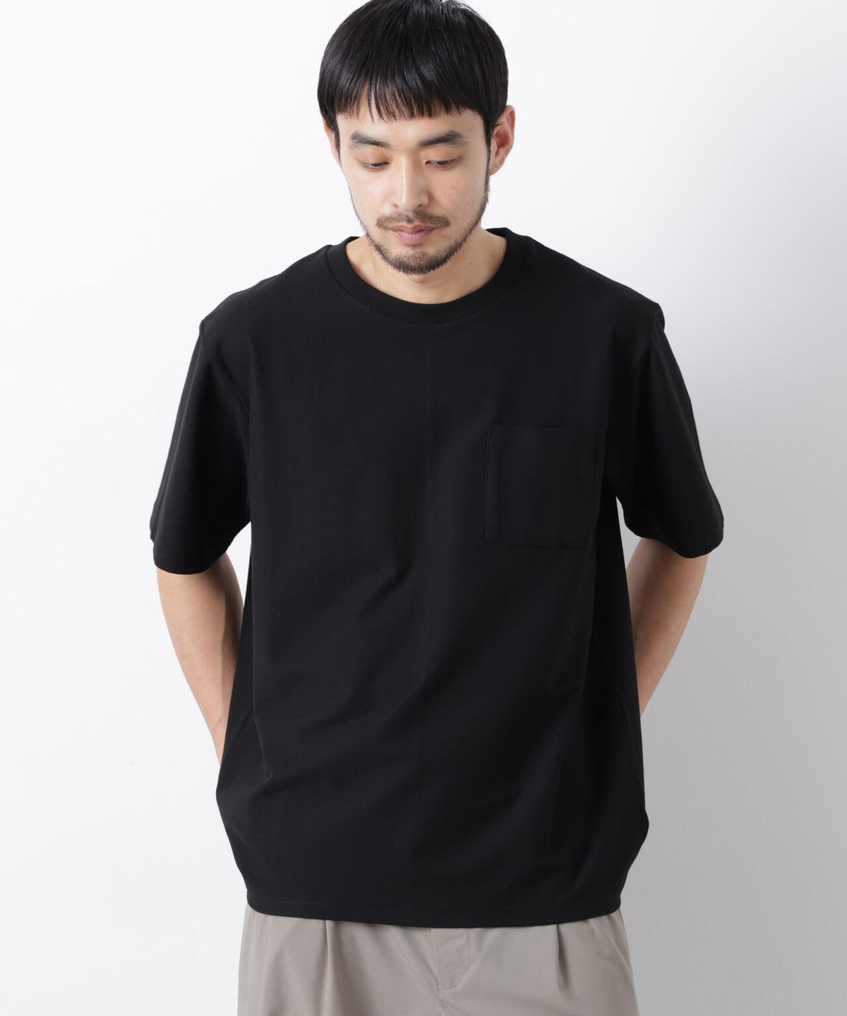 「Meaningful Continuity」coveross(R) ツイル調 冷感プレーティング天竺 ポケットTシャツ