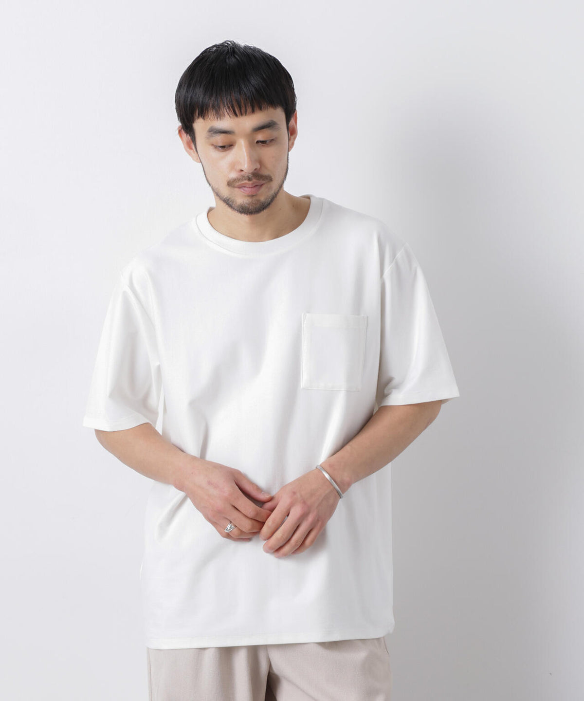 「Meaningful Continuity」coveross(R) ツイル調 冷感プレーティング天竺 ポケットTシャツ