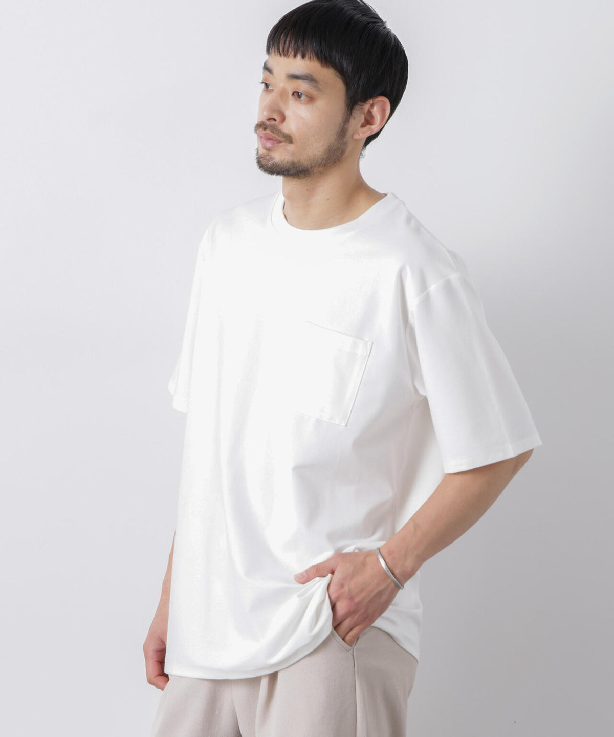 「Meaningful Continuity」coveross(R) ツイル調 冷感プレーティング天竺 ポケットTシャツ