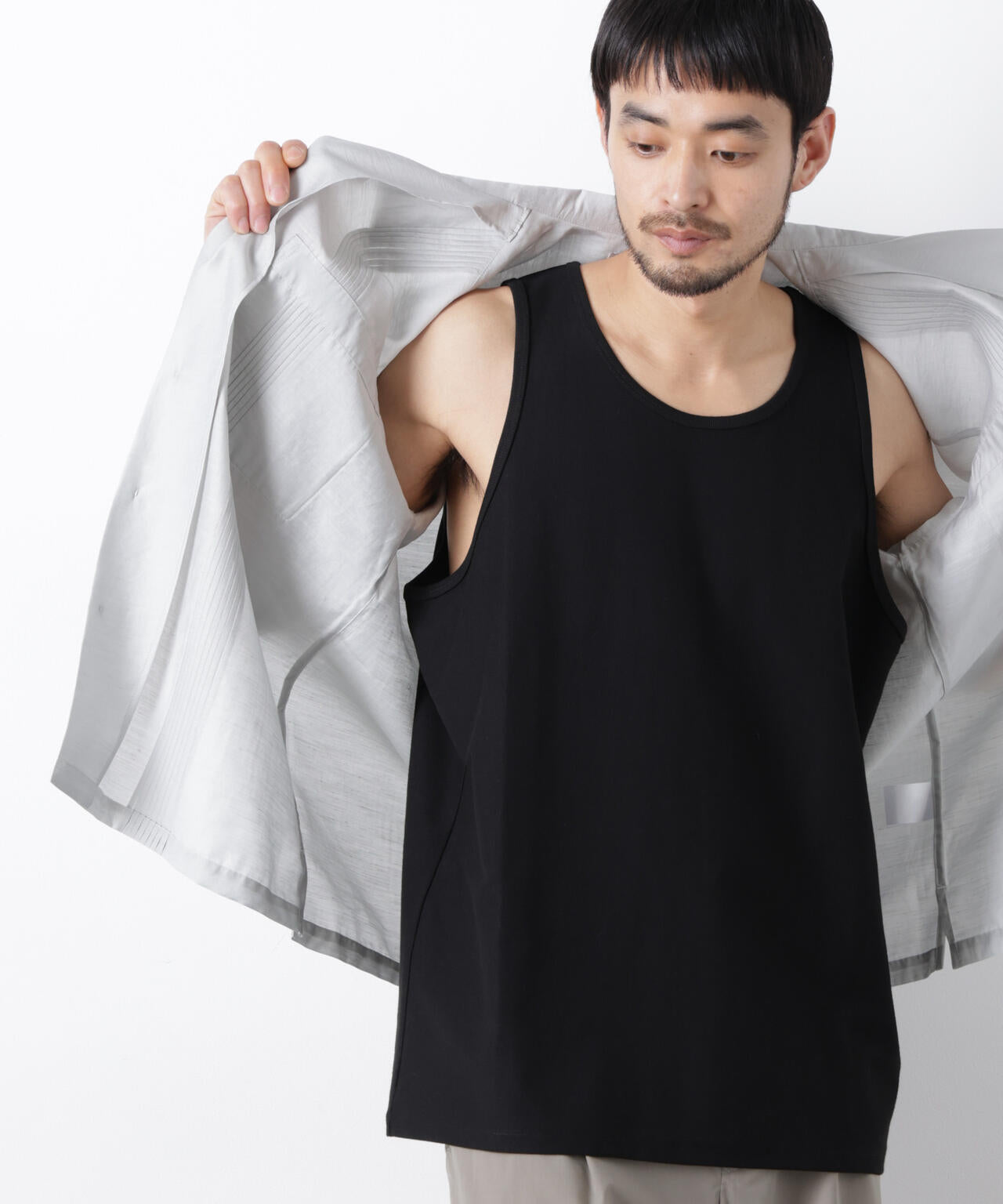 「Meaningful Continuity」coveross(R) ツイル調 冷感プレーティング天竺 タンクトップ