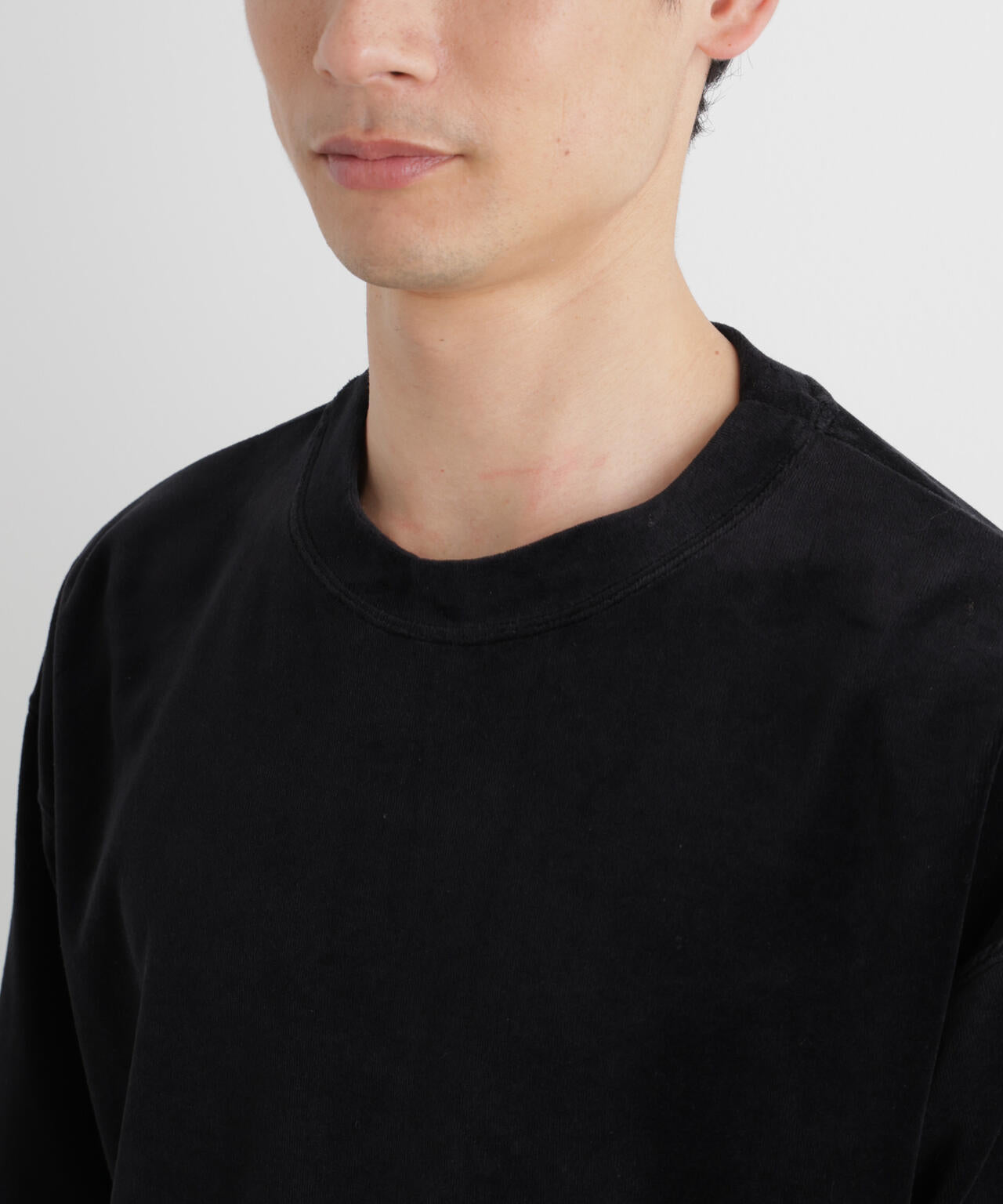 ベロア クルーネック Tシャツ 半袖