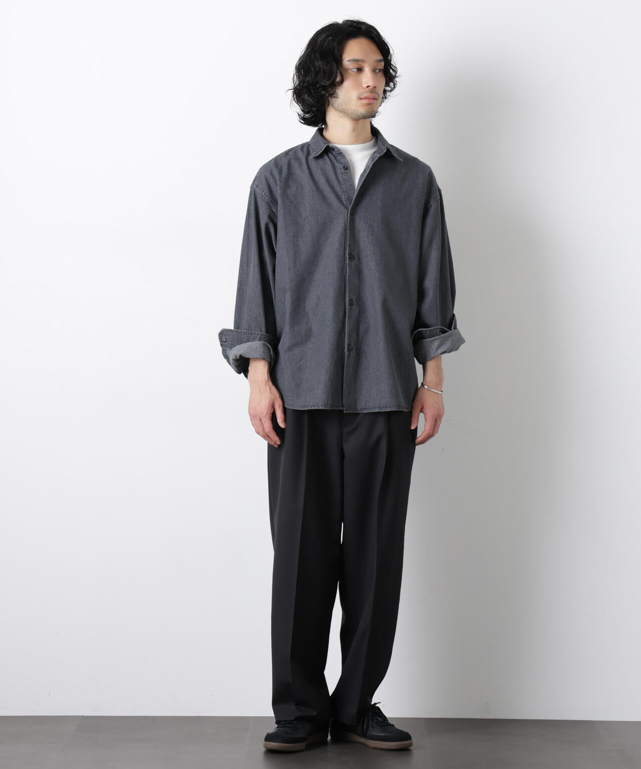 「大人のワイドパンツ」ドライギャバワイドイージースラックス