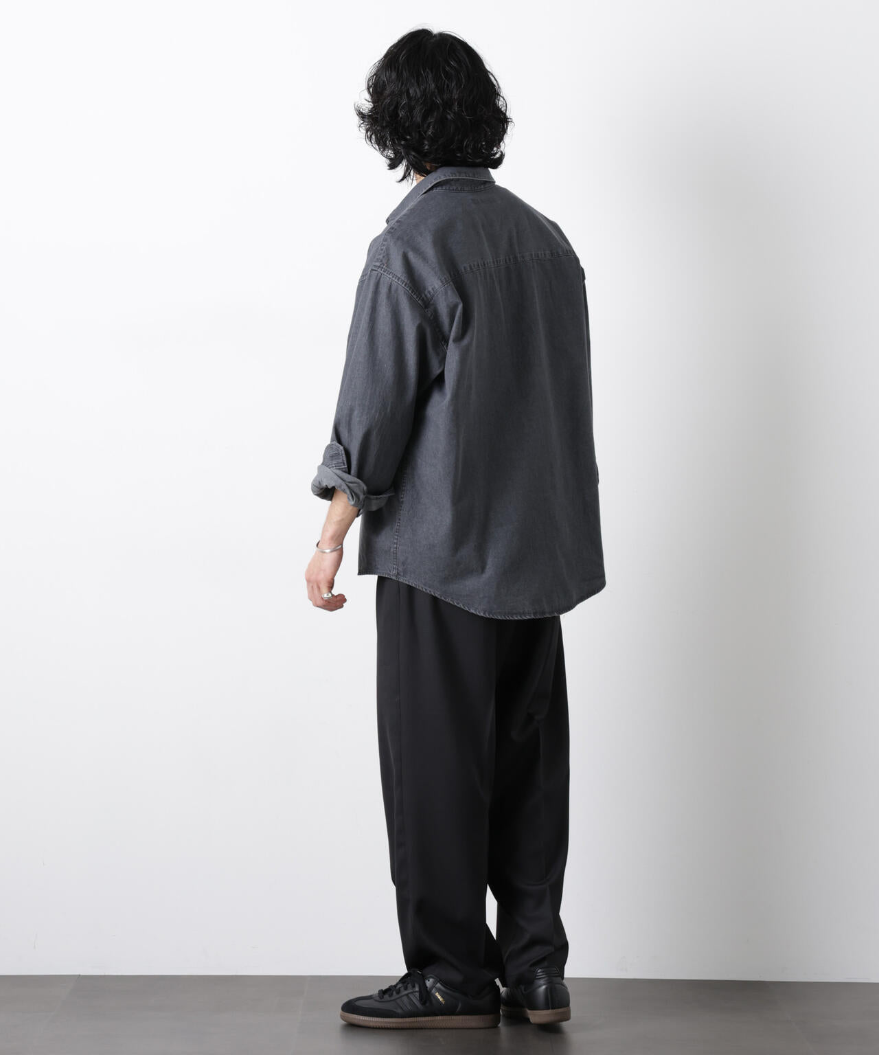 「大人のワイドパンツ」ドライギャバワイドイージースラックス
