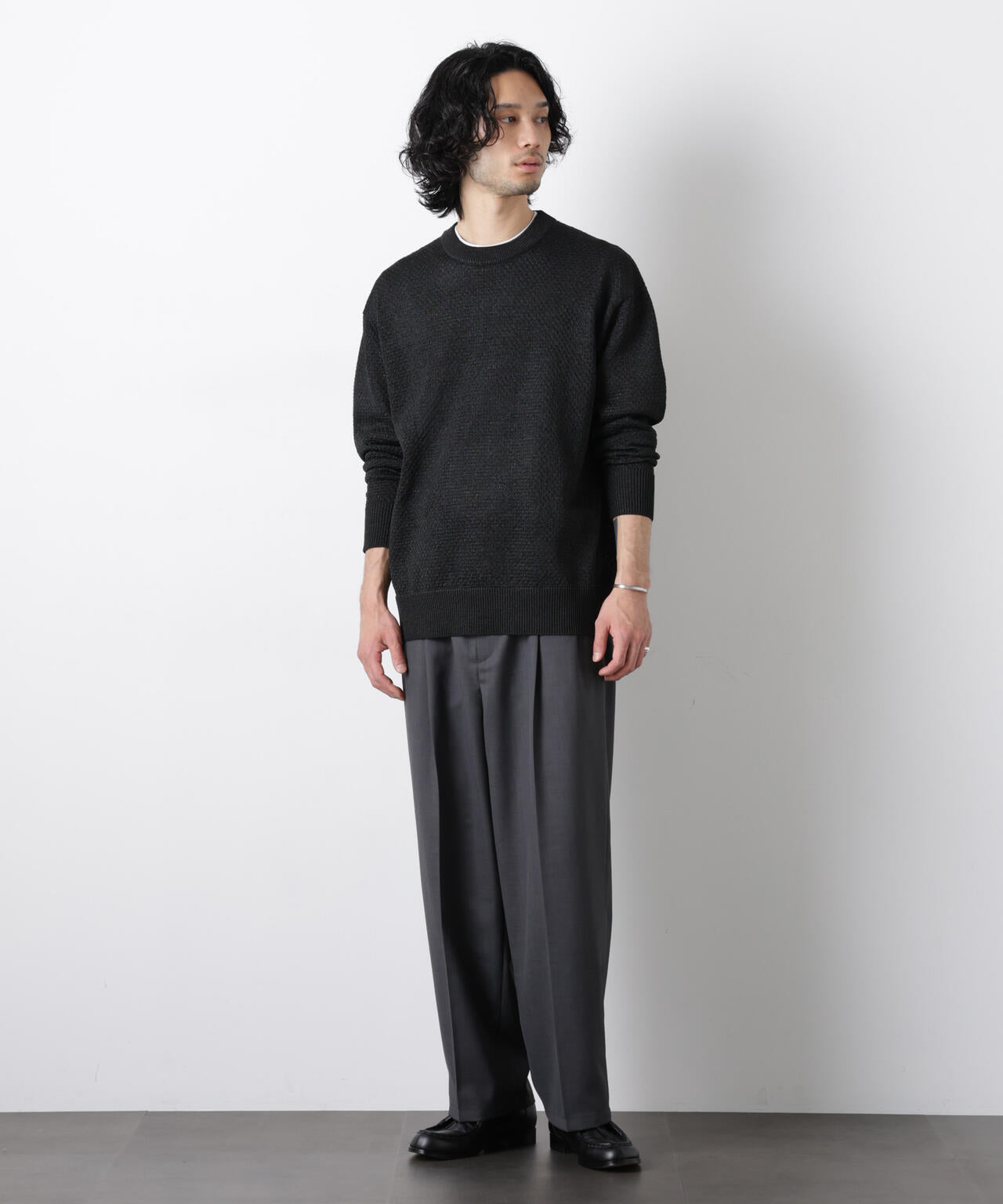 「大人のワイドパンツ」ドライギャバワイドイージースラックス