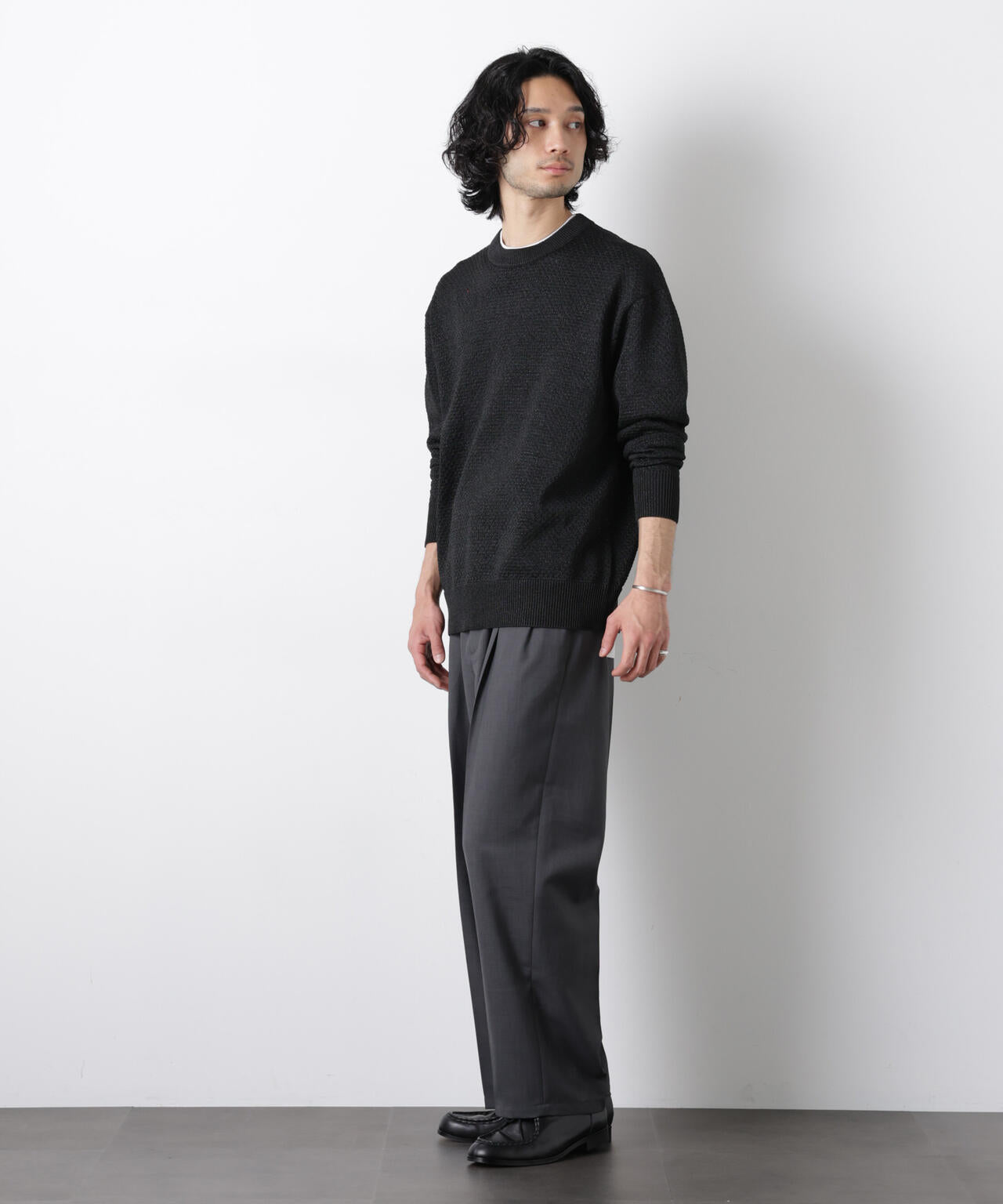 「大人のワイドパンツ」ドライギャバワイドイージースラックス