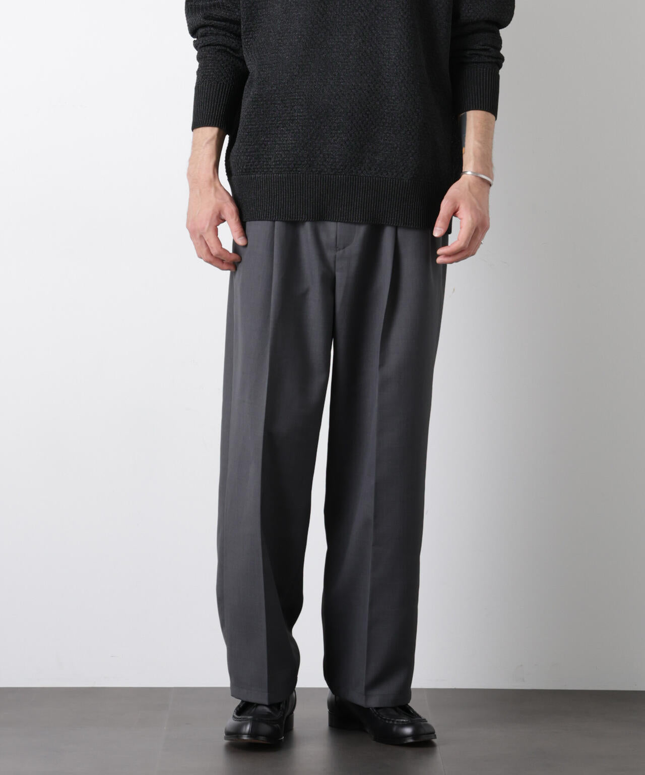 「大人のワイドパンツ」ドライギャバワイドイージースラックス