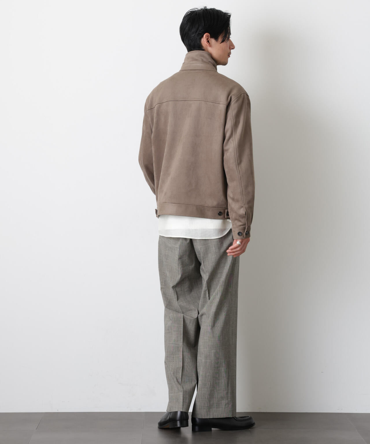 グレンチェックストレートパンツ(セットアップ可)