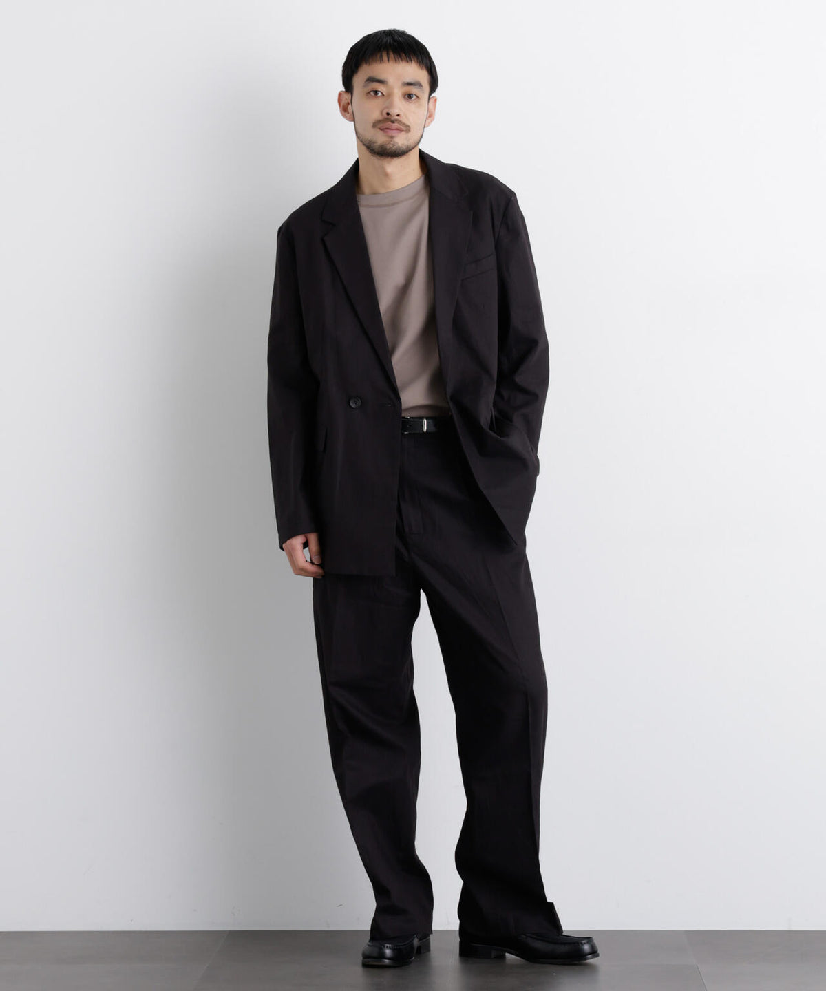 「FRENCH LINEN」 リネンコットンストレートパンツ(セットアップ可)