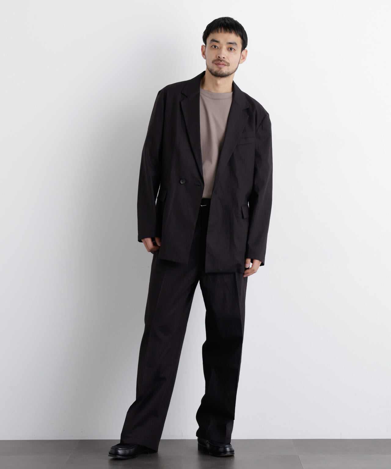 「FRENCH LINEN」 リネンコットンストレートパンツ(セットアップ可)