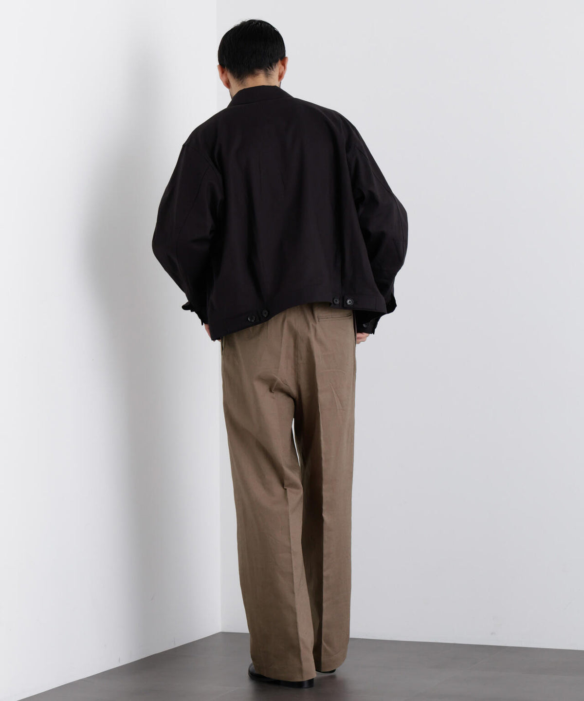「FRENCH LINEN」 リネンコットンストレートパンツ(セットアップ可)