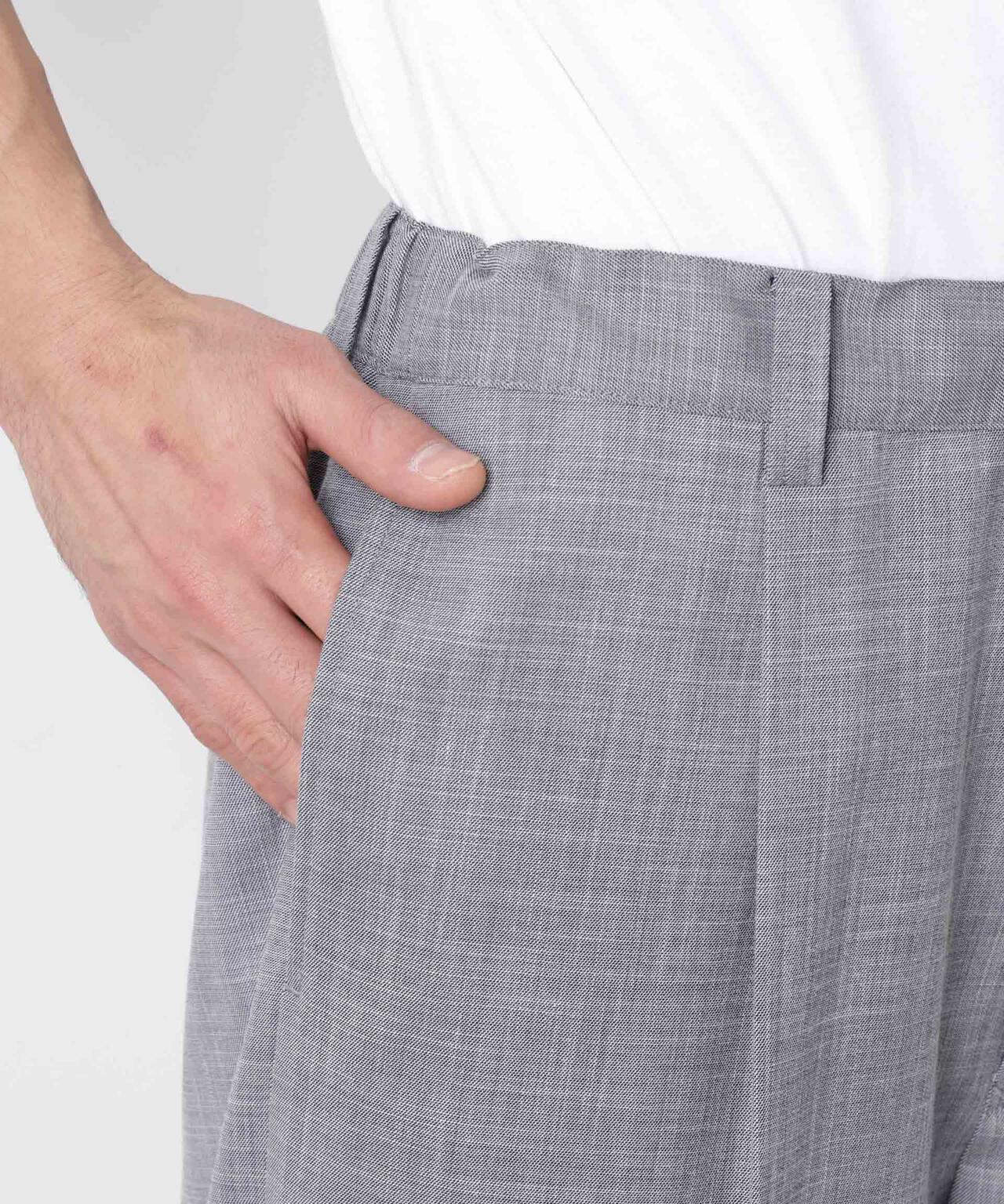 「大人のワイドパンツ」スラブシャークスキンイージースラックス