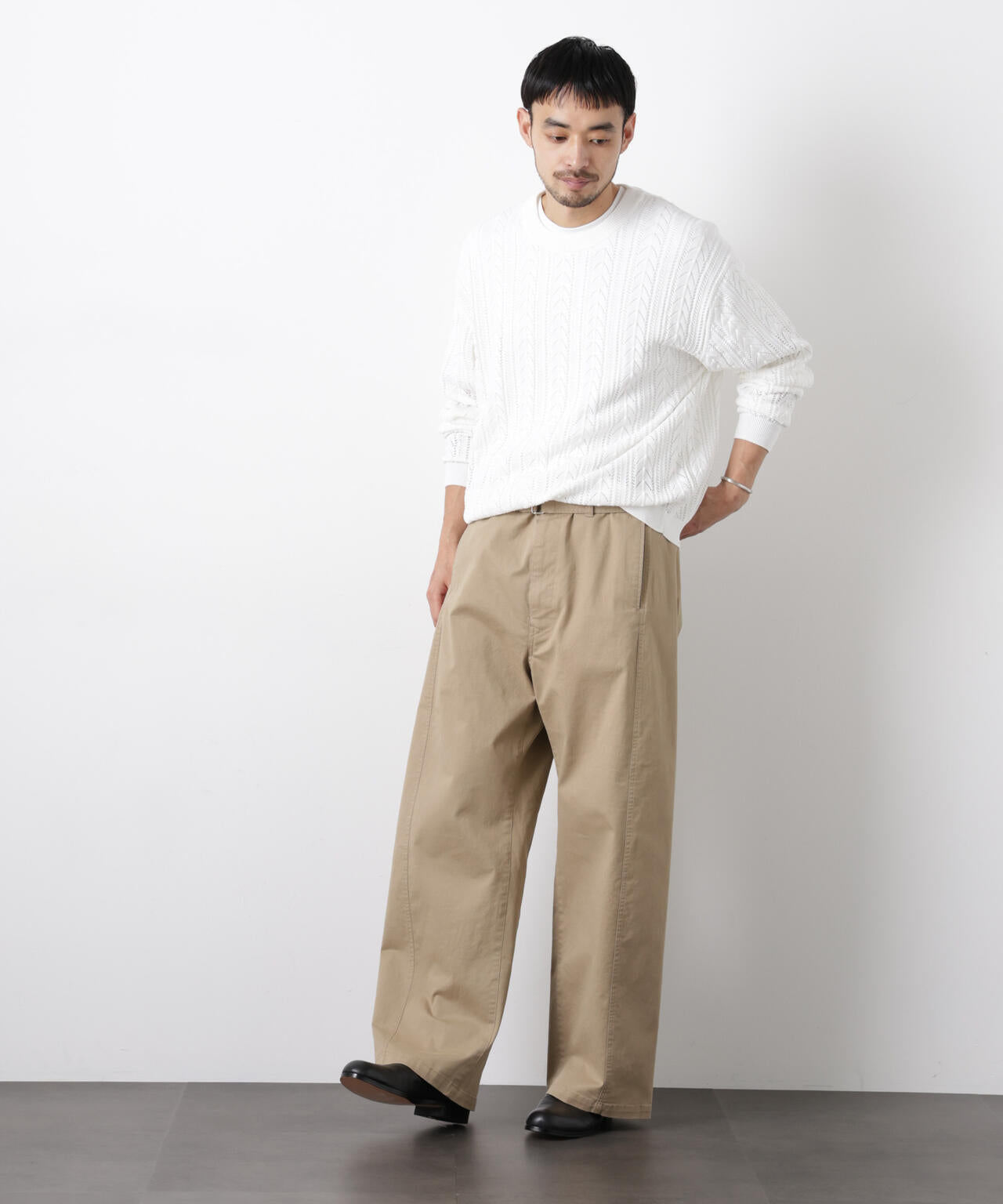 「ASSEMBLANC」ベルテッド3Dパンツ