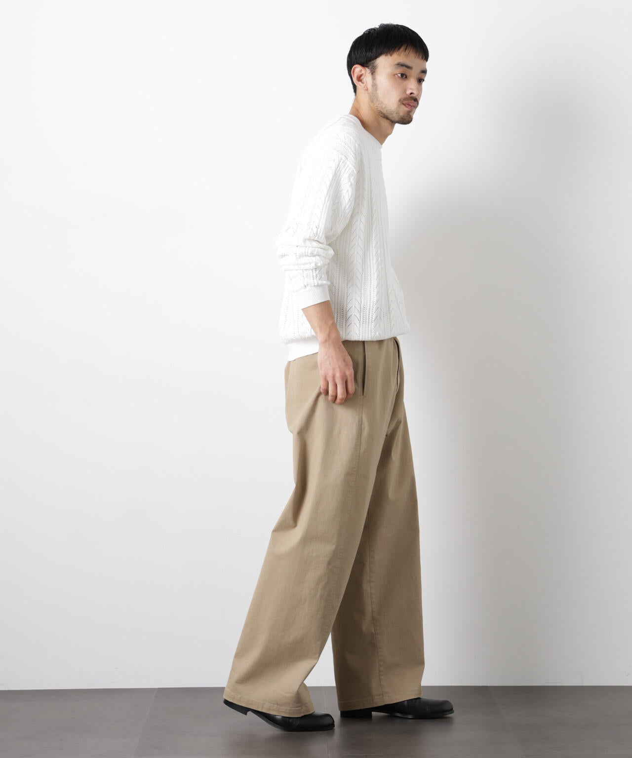 「ASSEMBLANC」ベルテッド3Dパンツ