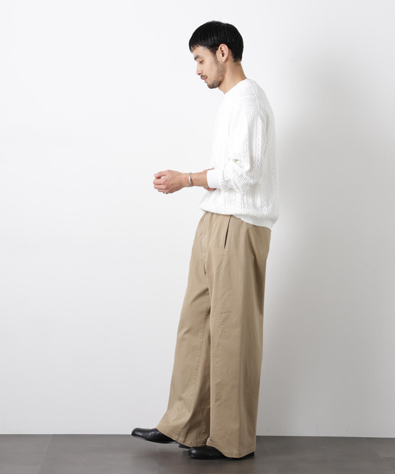 「ASSEMBLANC」ベルテッド3Dパンツ