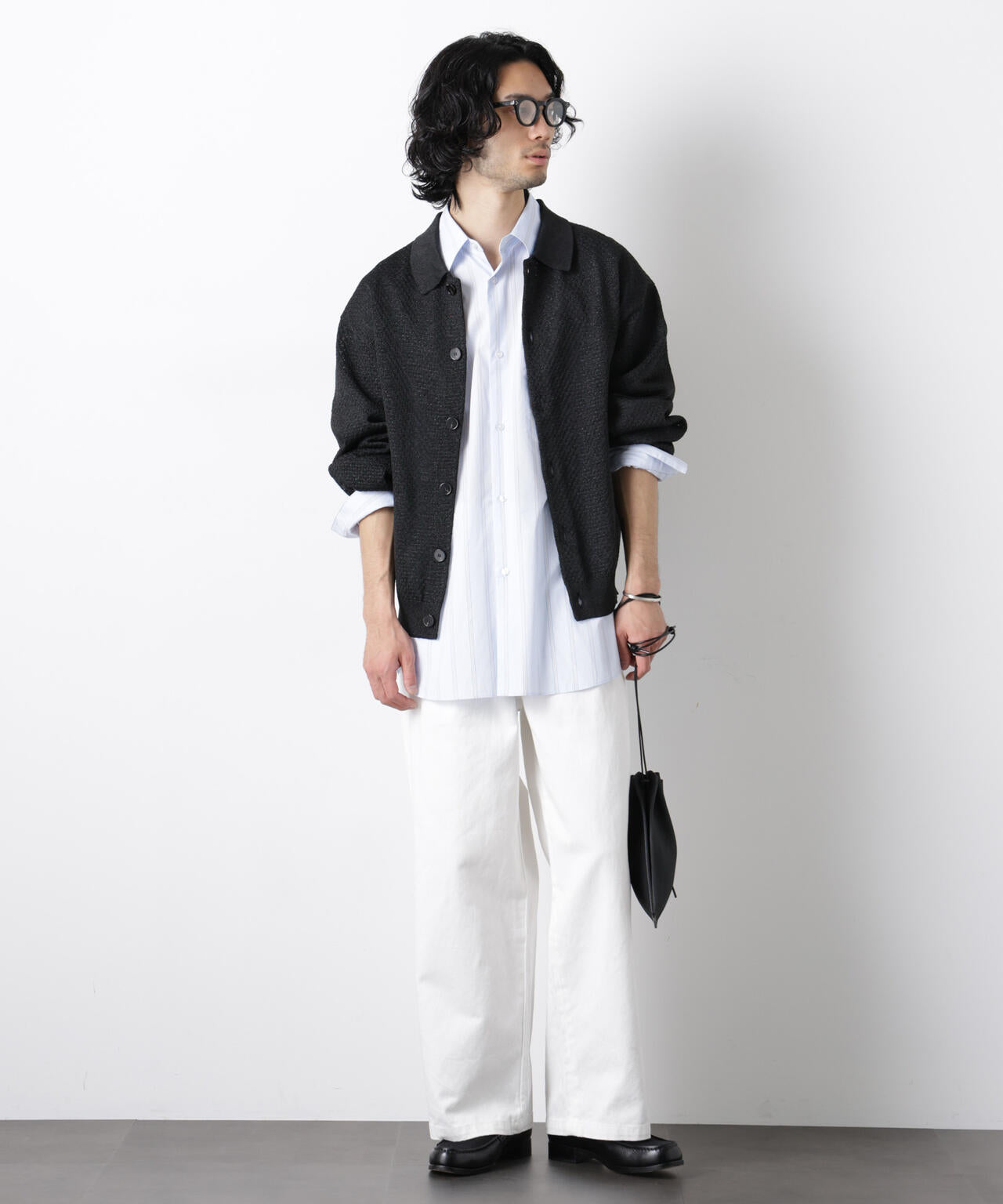 「OtoNANO」大人のワイドデニムパンツ