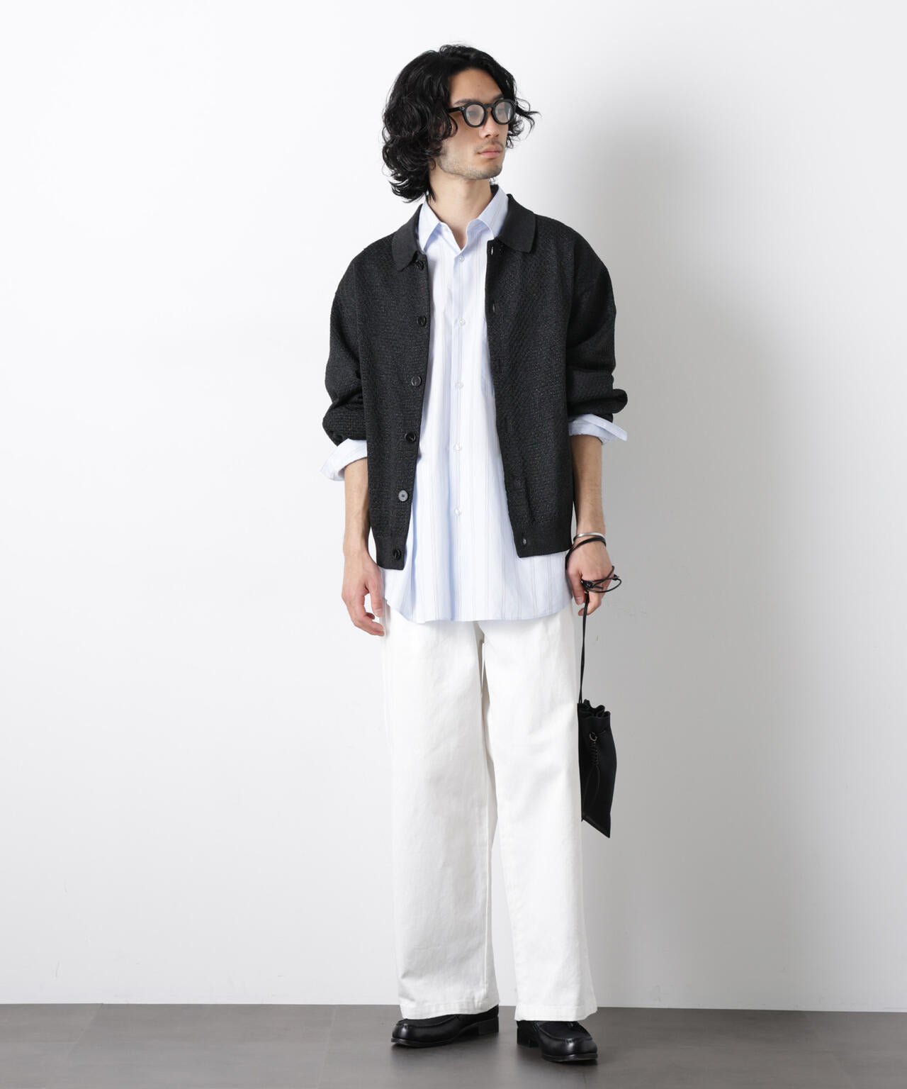 「OtoNANO」大人のワイドデニムパンツ
