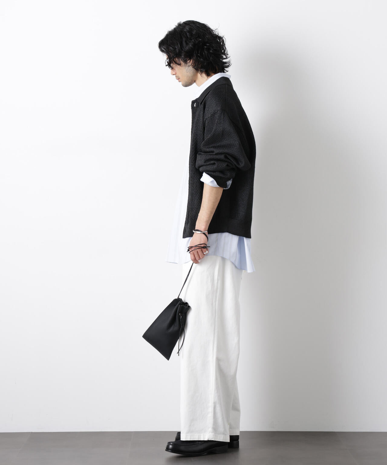 「OtoNANO」大人のワイドデニムパンツ