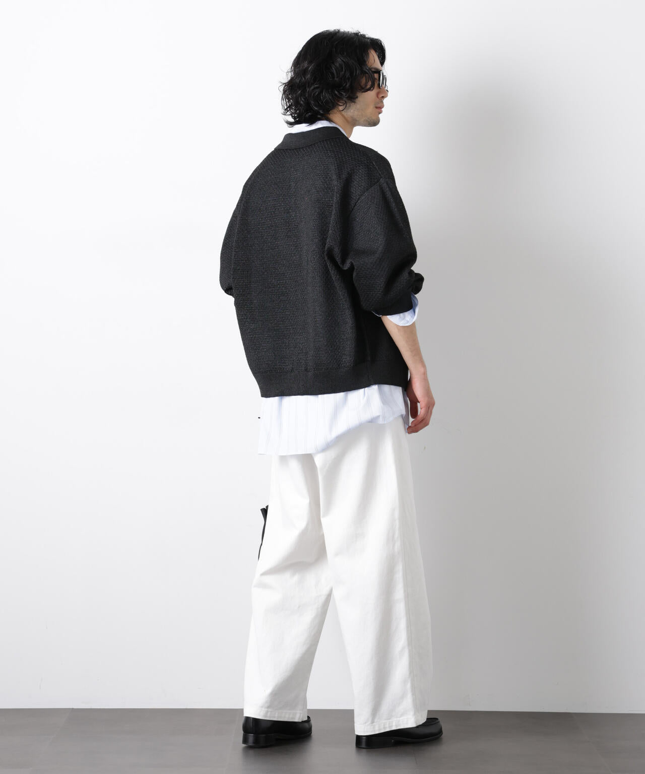 「OtoNANO」大人のワイドデニムパンツ
