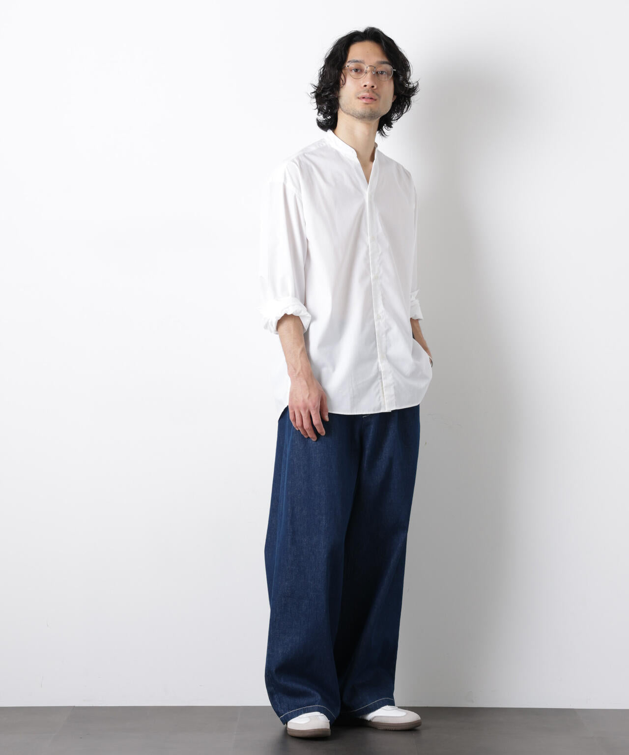 「OtoNANO」大人のワイドデニムパンツ