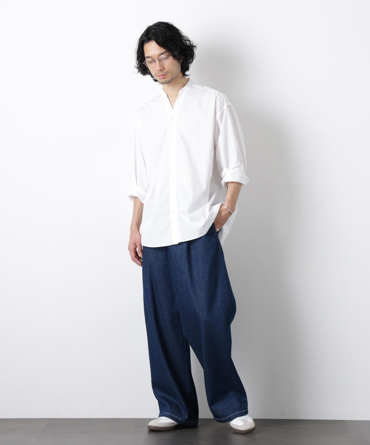 「OtoNANO」大人のワイドデニムパンツ
