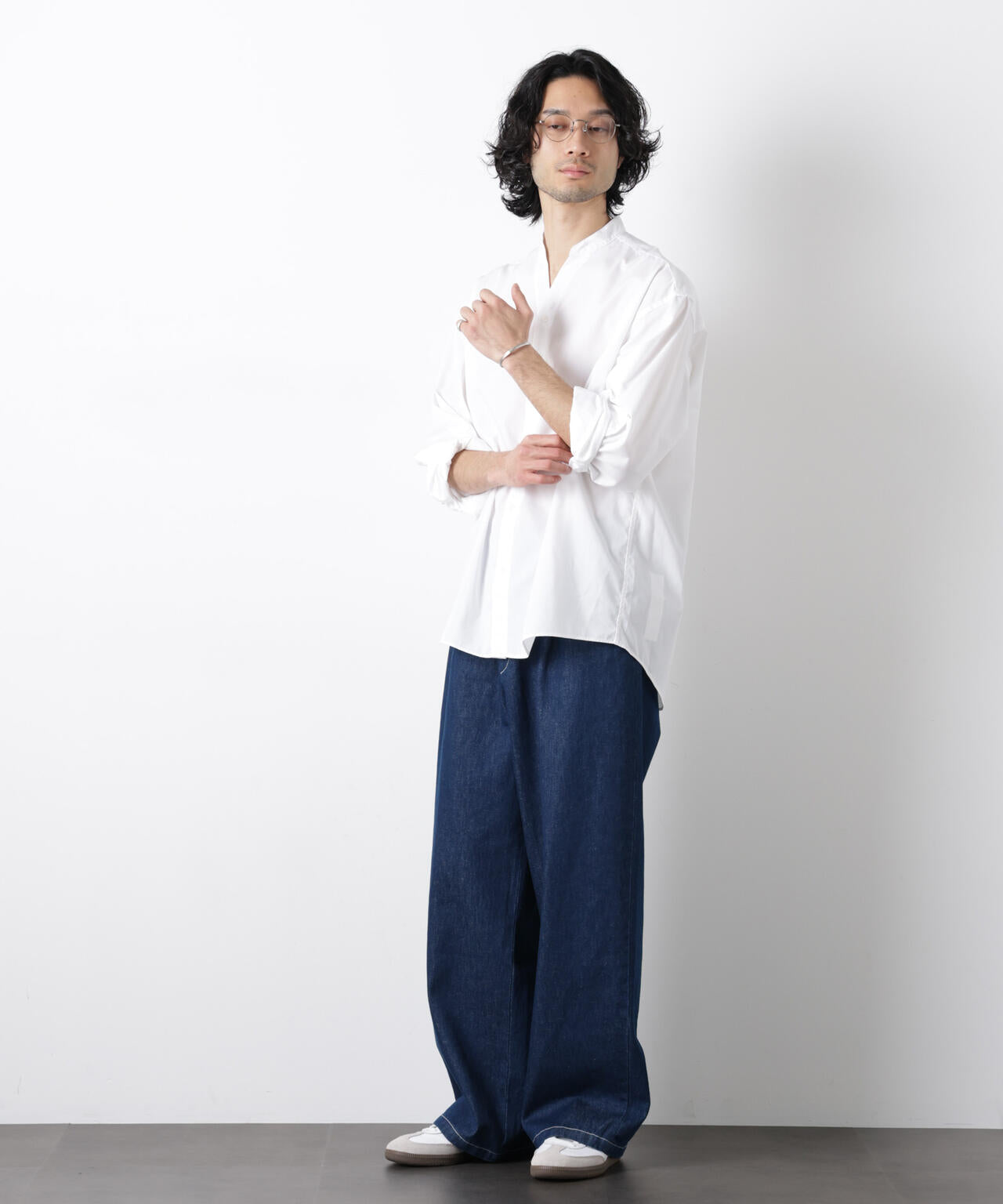 「OtoNANO」大人のワイドデニムパンツ