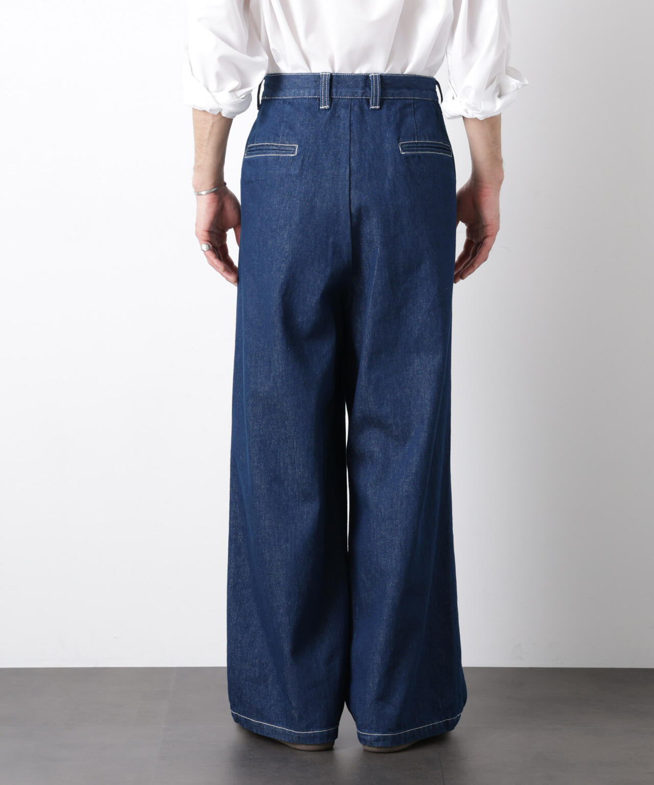 「OtoNANO」大人のワイドデニムパンツ