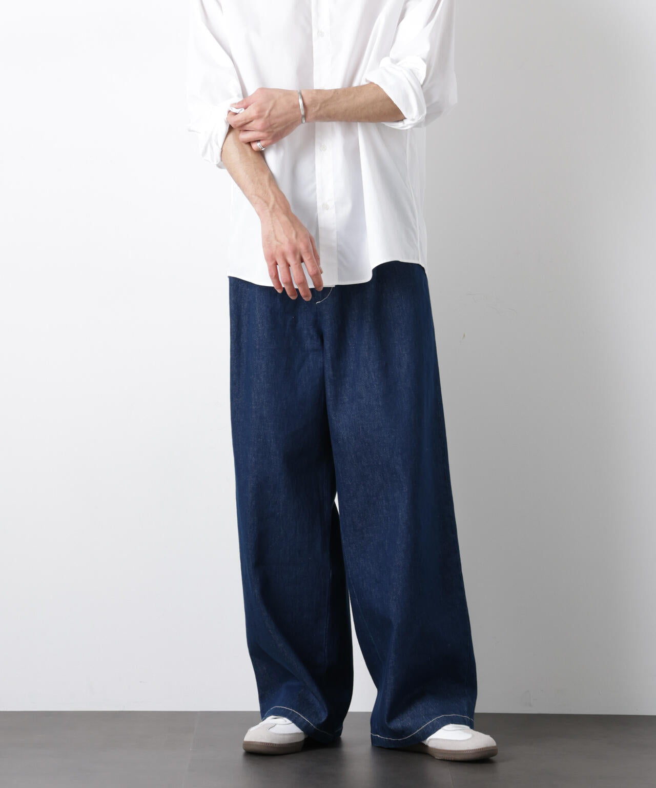 「OtoNANO」大人のワイドデニムパンツ