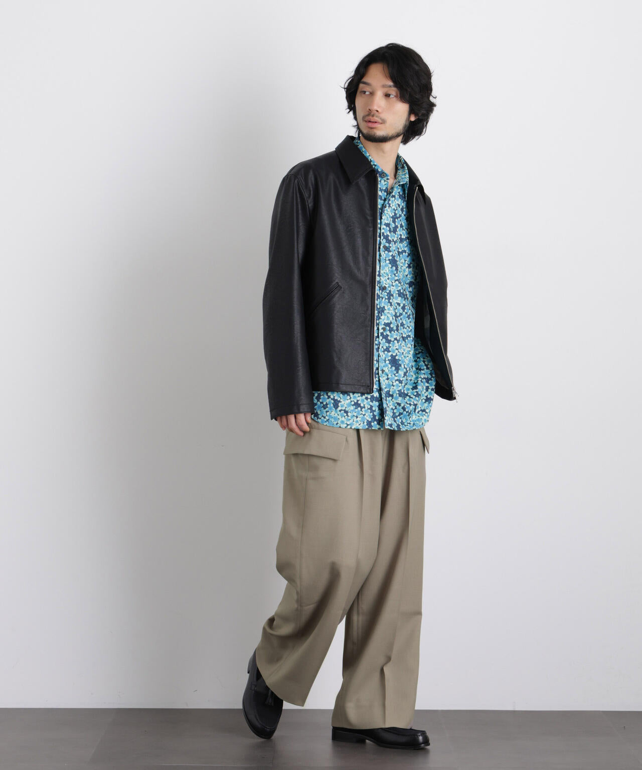 「Gavante」ドライギャバワイドカーゴパンツ