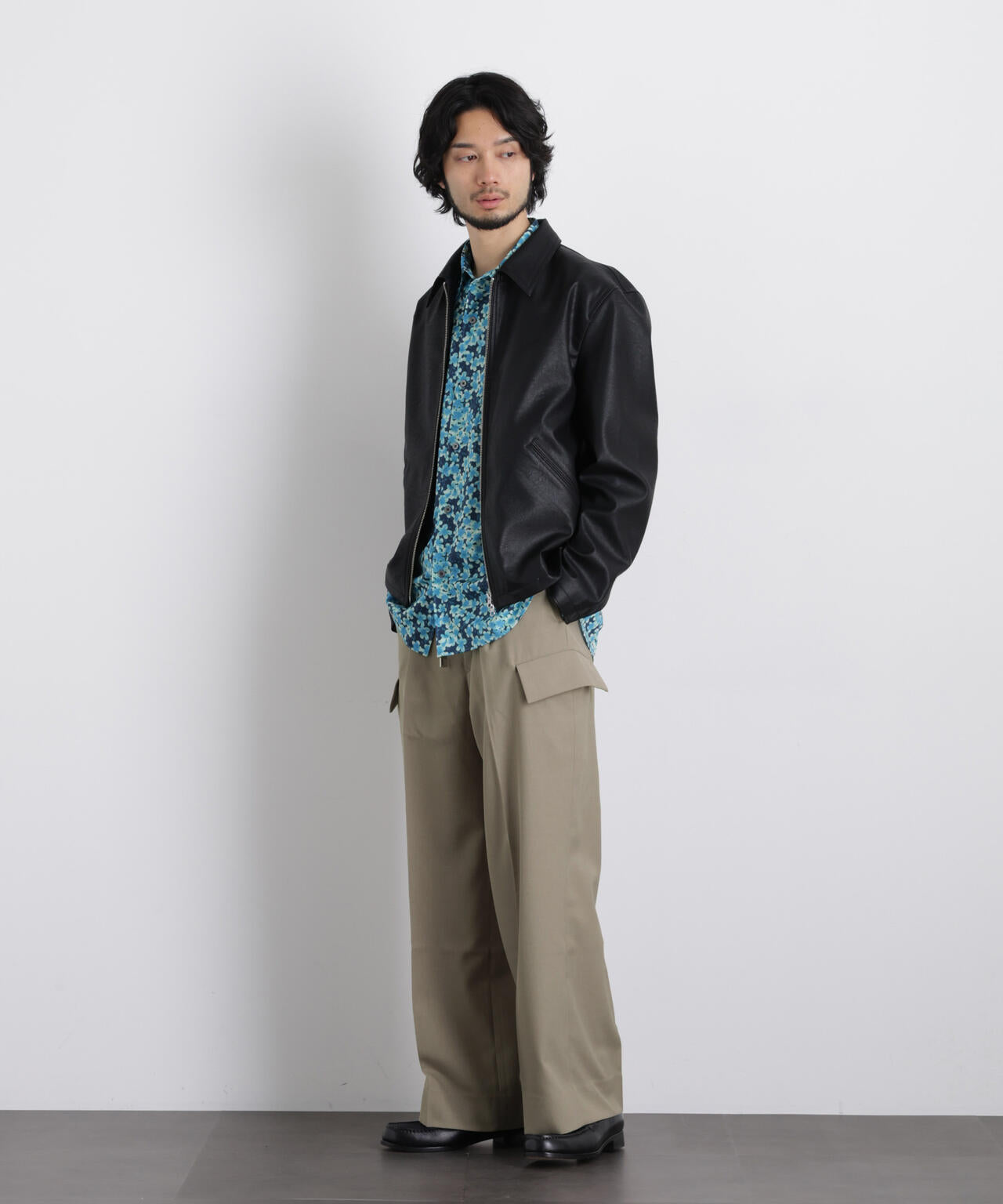 「Gavante」ドライギャバワイドカーゴパンツ