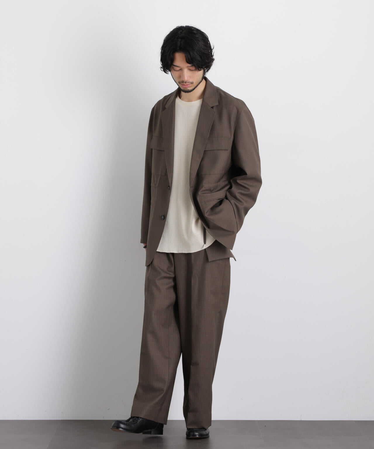 「Gavante」ドライギャバワイドカーゴパンツ