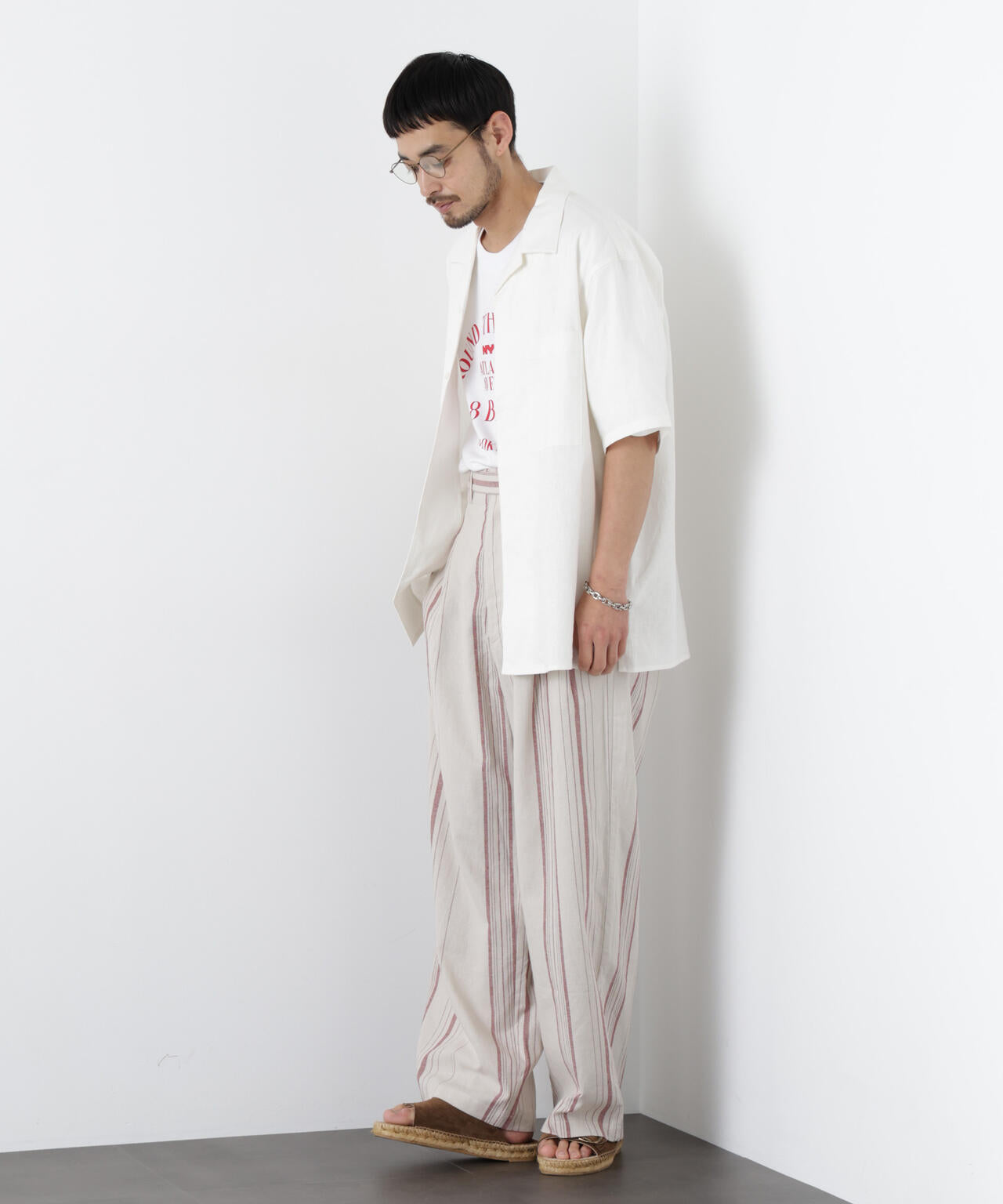 「FRENCH LINEN」 ストライプスラックス