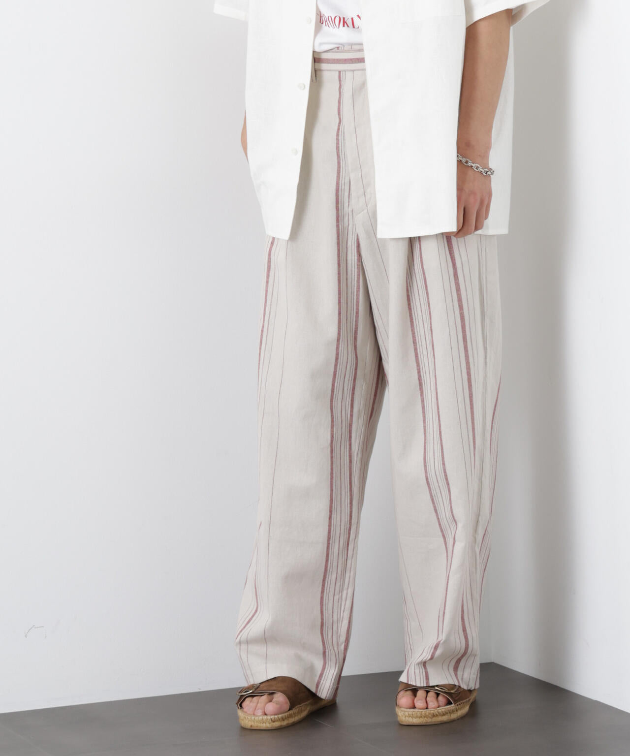 「FRENCH LINEN」 ストライプスラックス