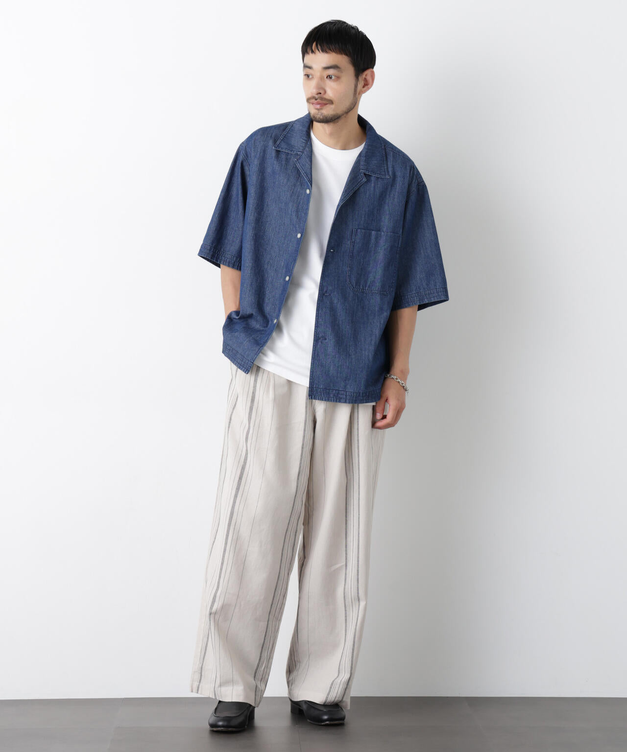 「FRENCH LINEN」 ストライプスラックス