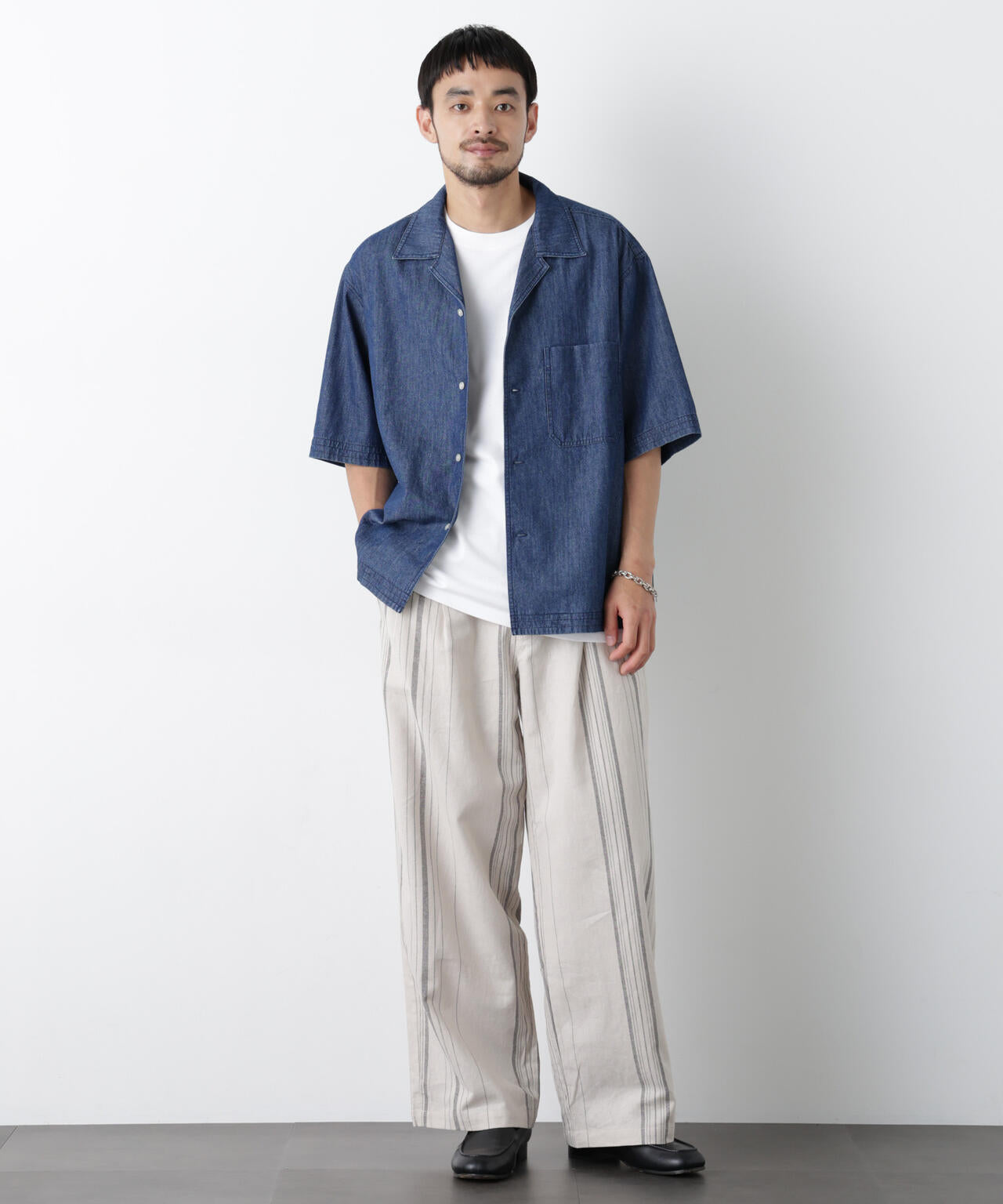 「FRENCH LINEN」 ストライプスラックス