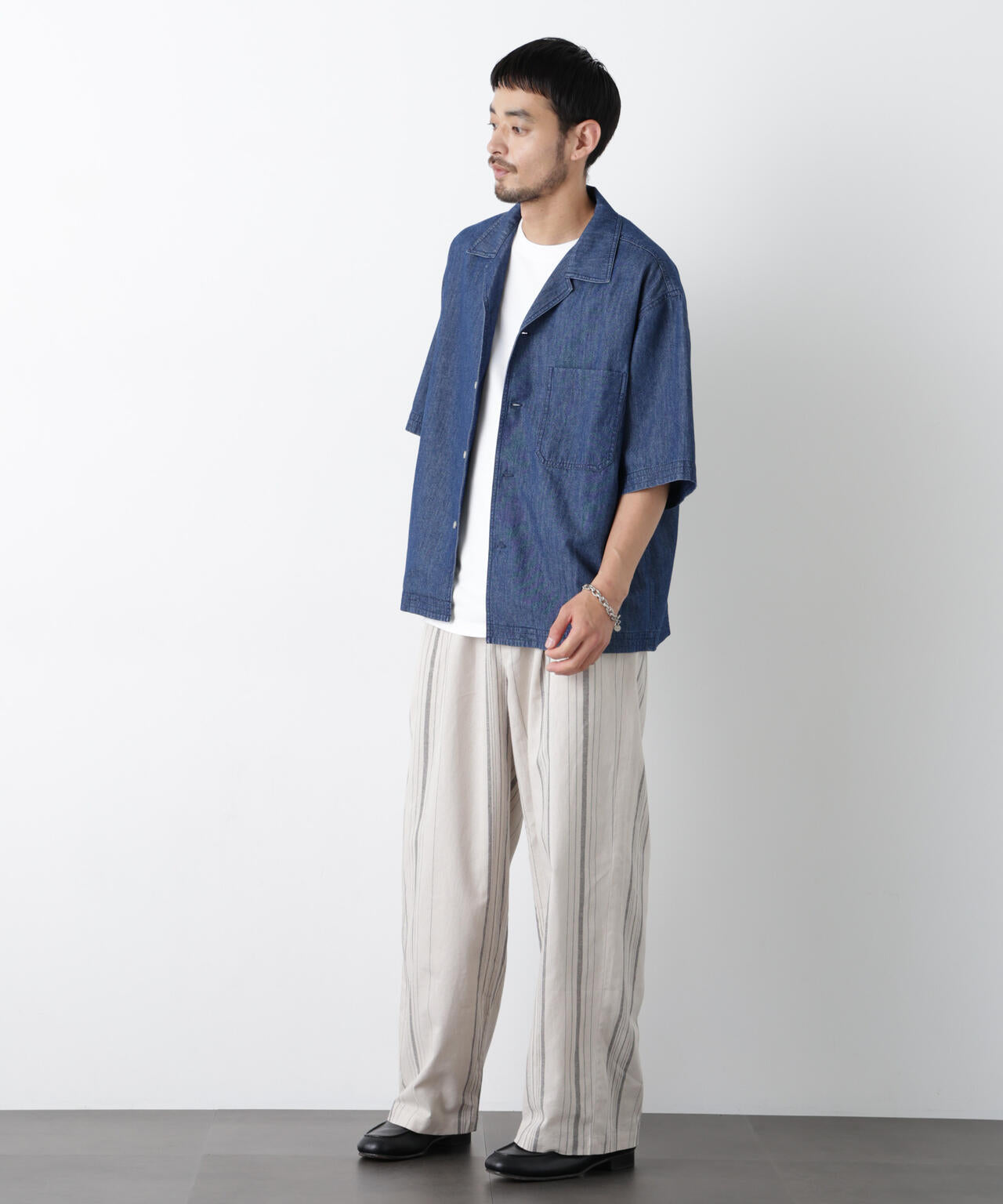 「FRENCH LINEN」 ストライプスラックス