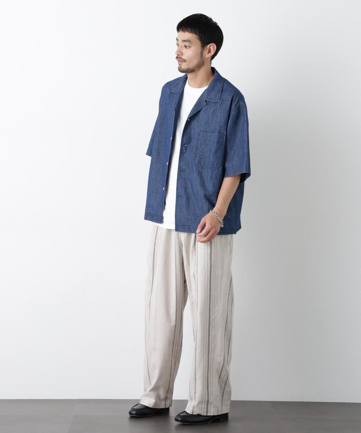 「FRENCH LINEN」 ストライプスラックス