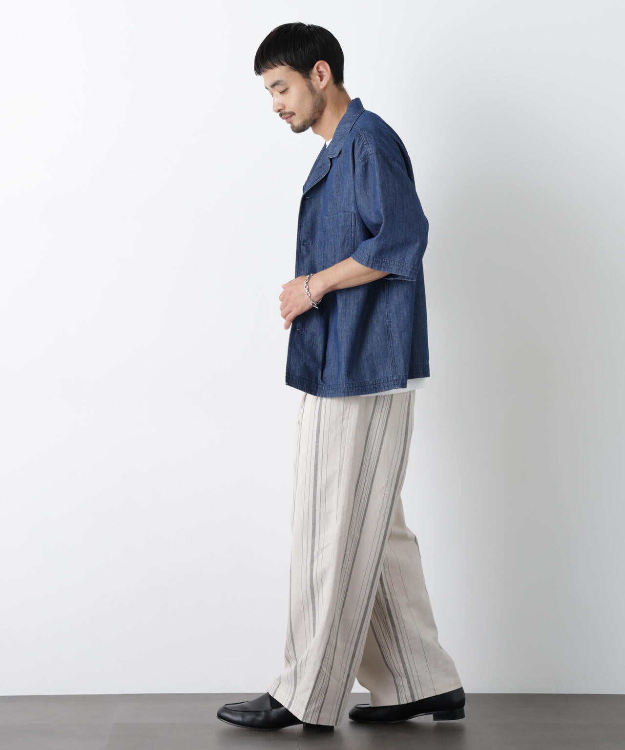 「FRENCH LINEN」 ストライプスラックス