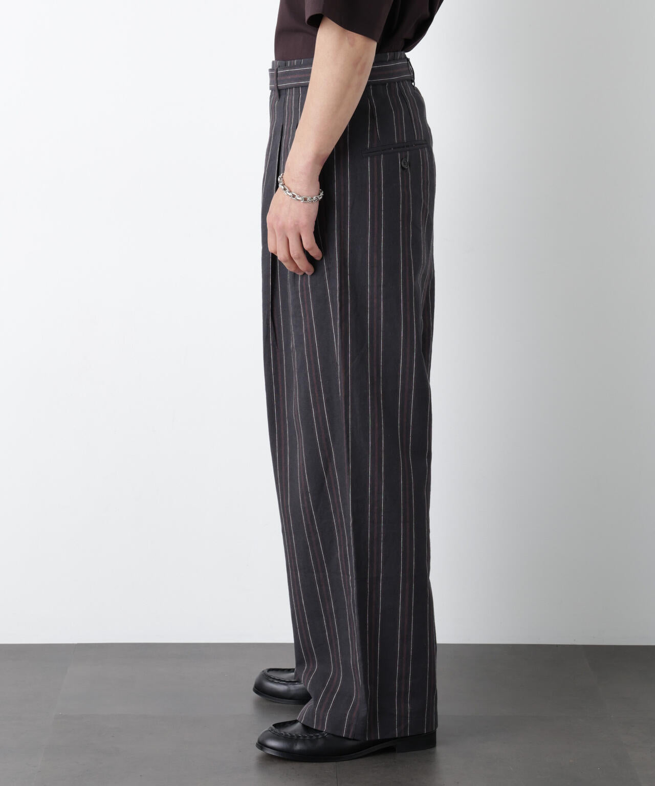 「FRENCH LINEN」 ストライプスラックス