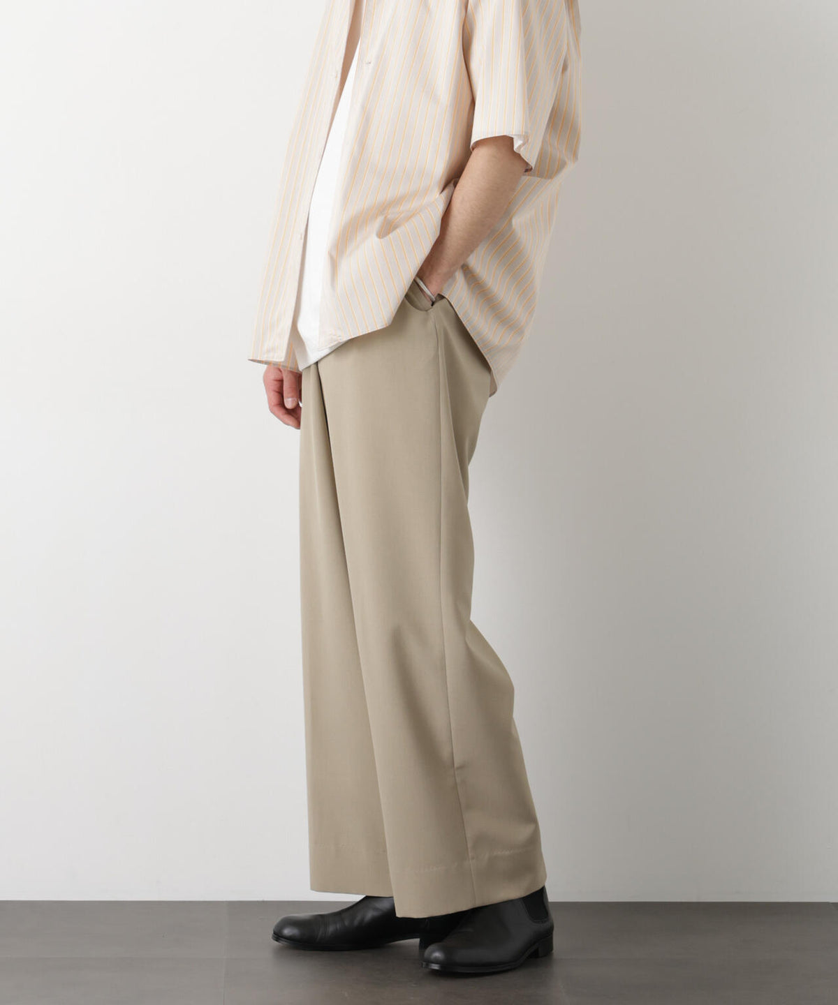 「OtoNANO」大人のワイドパンツ Reflax(R) ECOウエザークロスパンツ