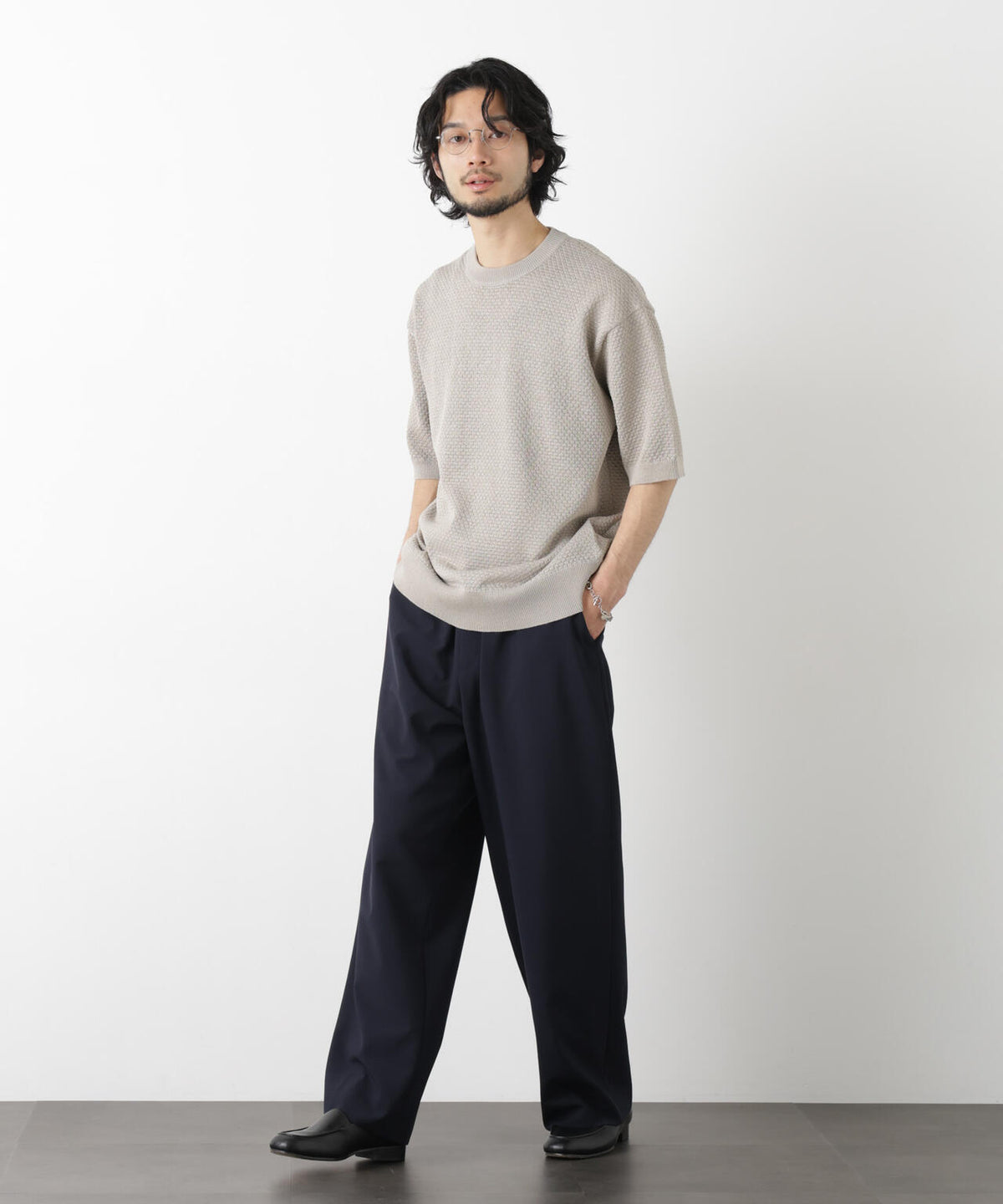 「OtoNANO」大人のワイドパンツ Reflax(R) ECOウエザークロスパンツ