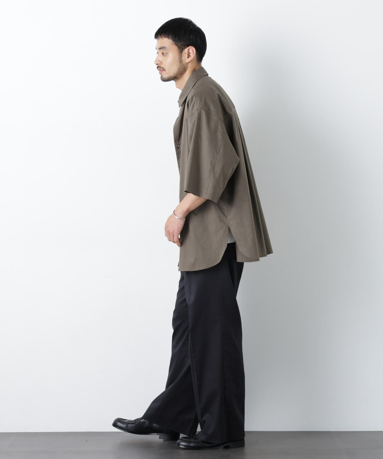 「ASSEMBLANC」リネンミックス1タックトラウザーズ(セットアップ可)