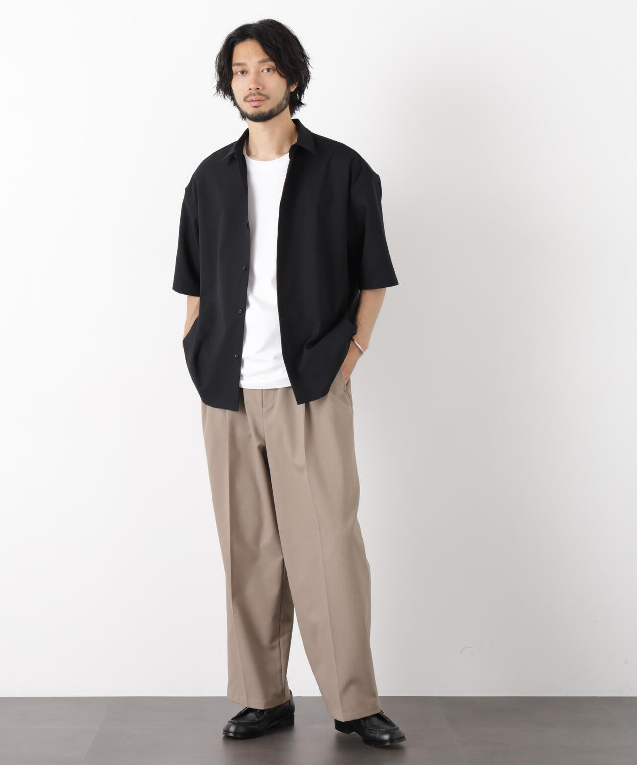 「OtoNANO」 大人のワイドパンツ Reflax(R) ドライオックス/吸水速乾(セットアップ可)