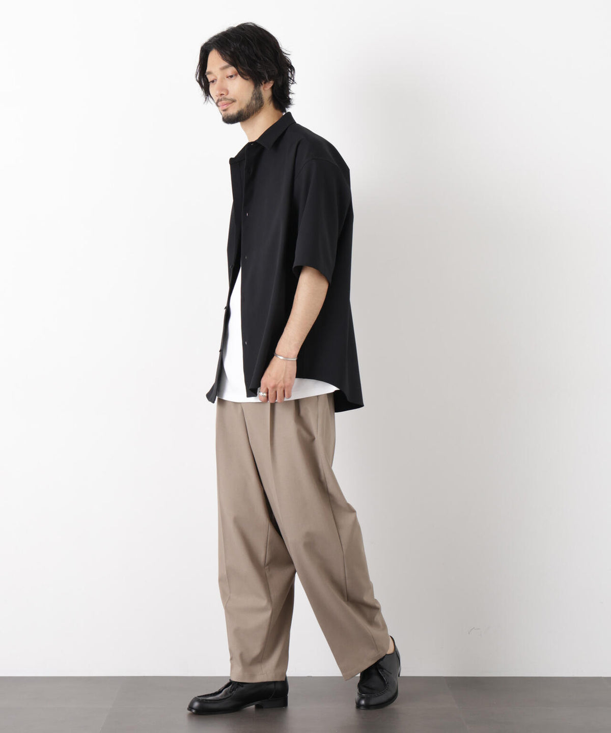 「OtoNANO」 大人のワイドパンツ Reflax(R) ドライオックス/吸水速乾(セットアップ可)