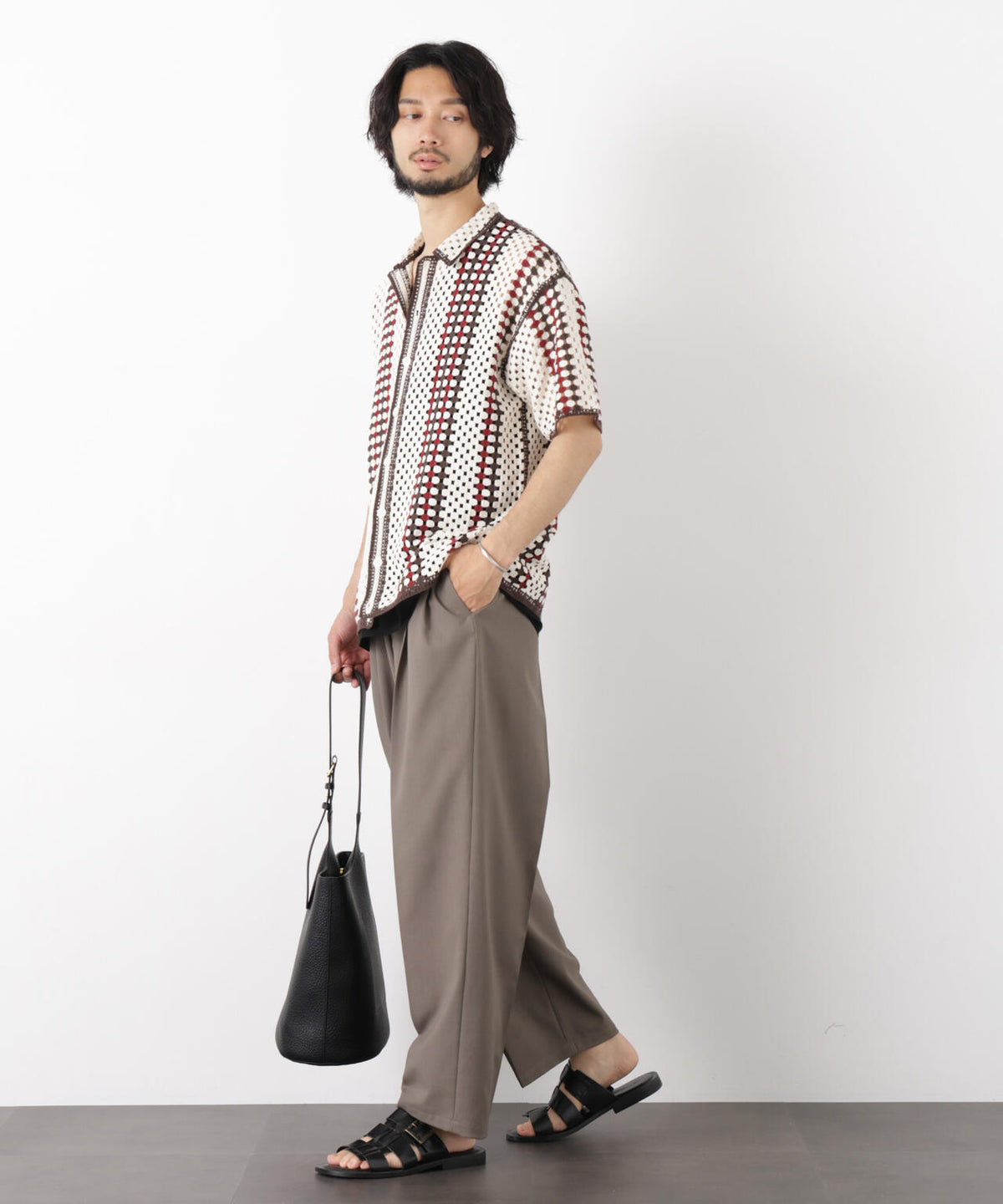 「OtoNANO」 大人のワイドパンツ Reflax(R) ドライオックス/吸水速乾(セットアップ可)