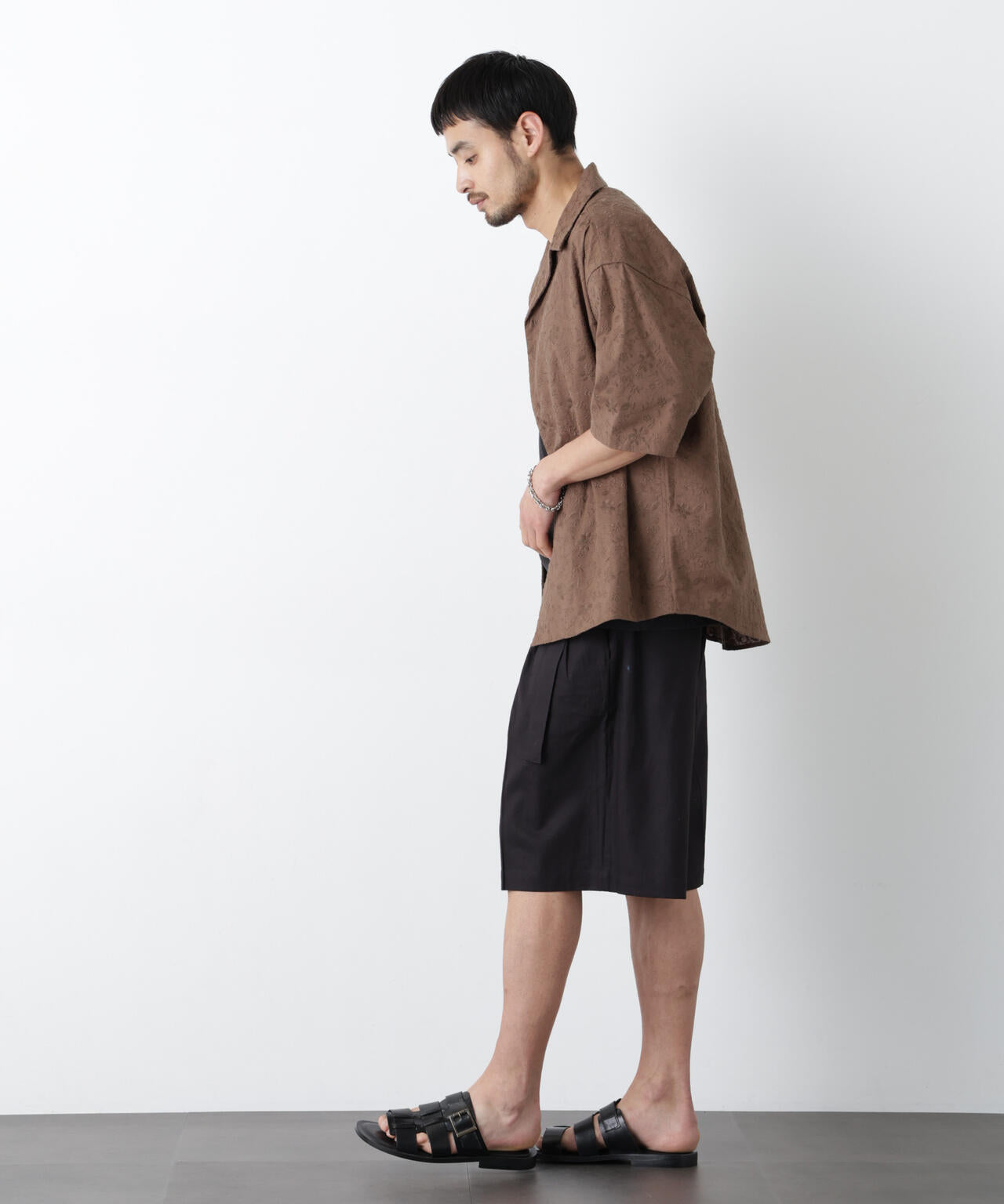 「FRENCH LINEN」 ベルテッドワイドショーツ