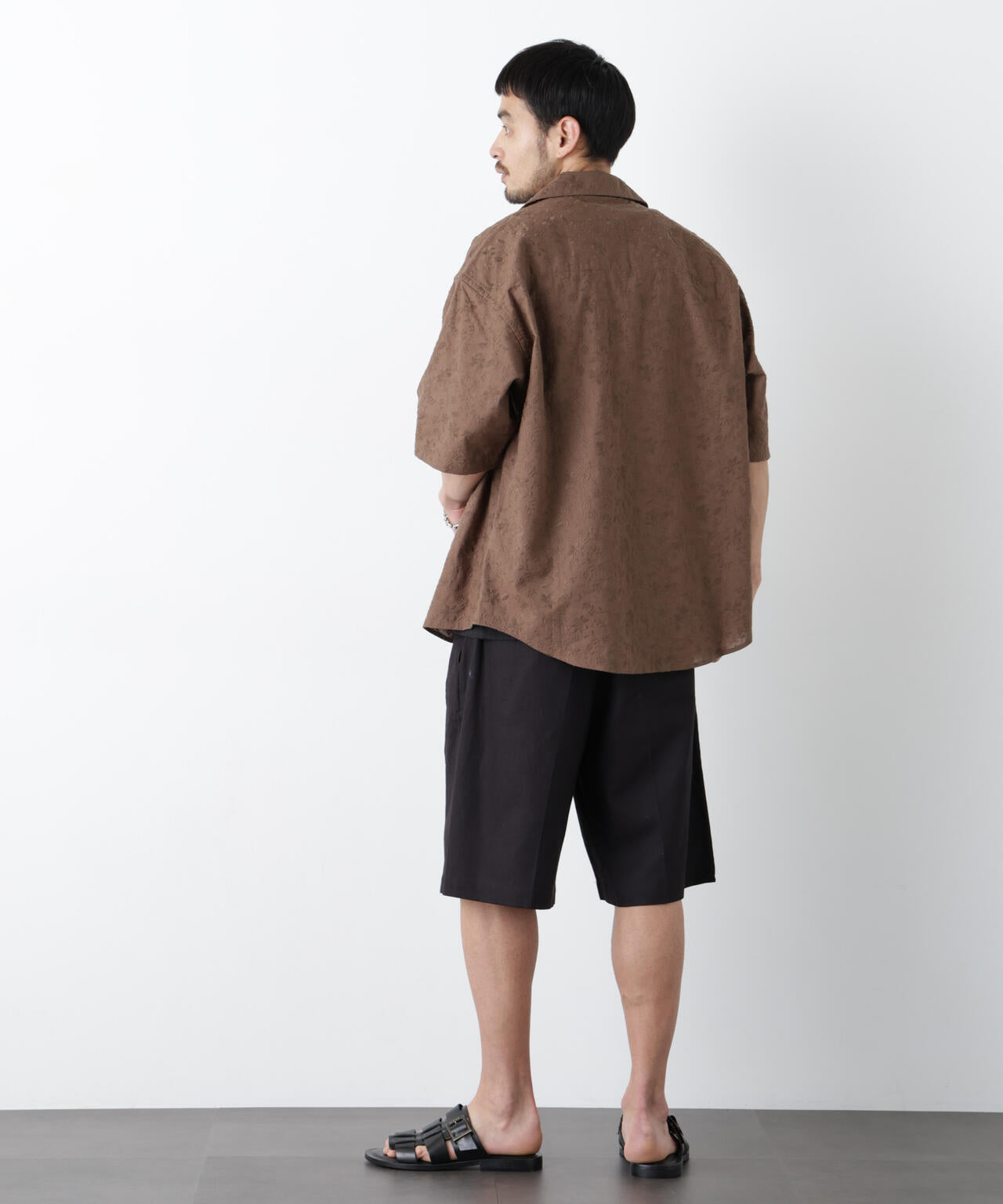 「FRENCH LINEN」 ベルテッドワイドショーツ