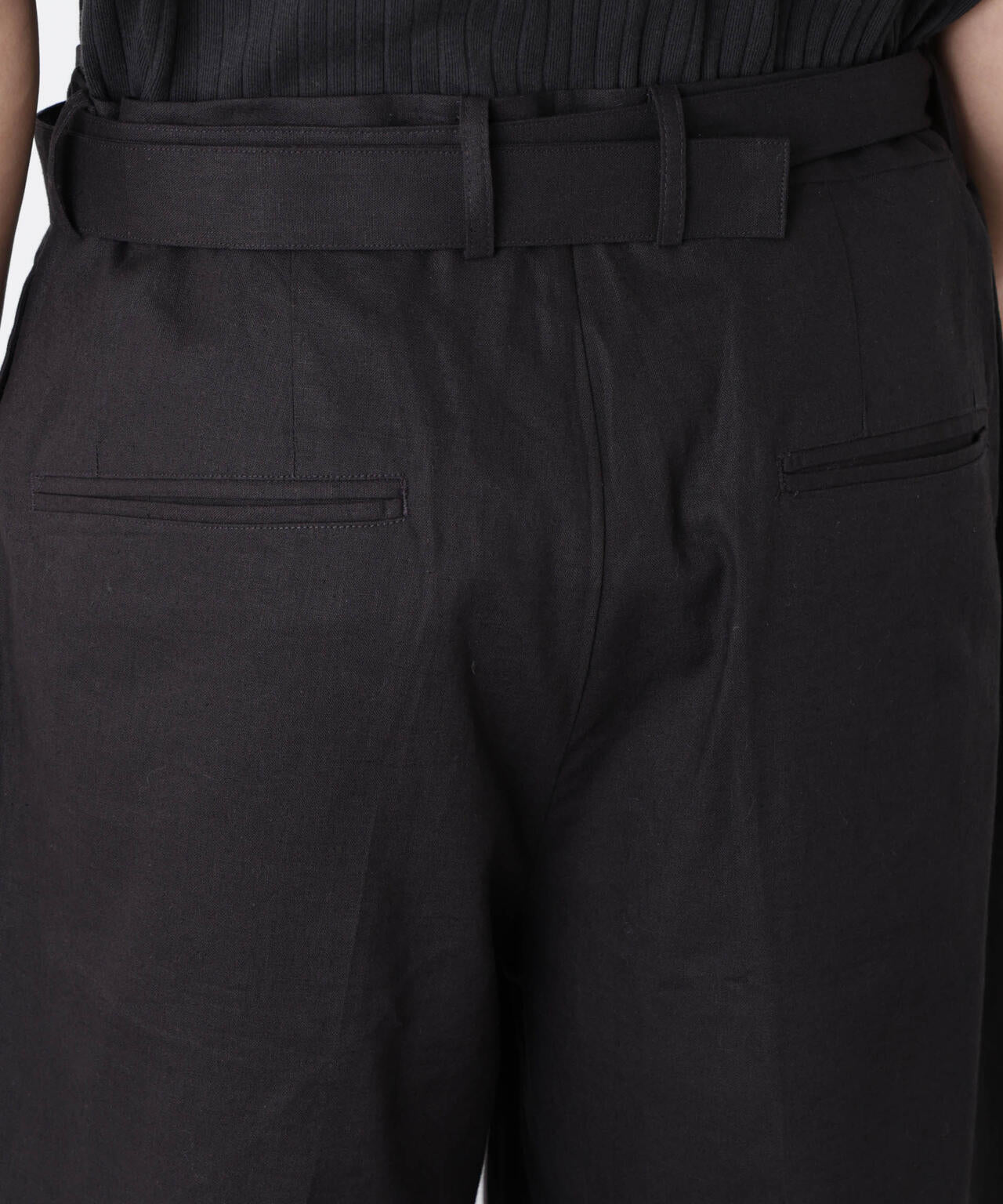 「FRENCH LINEN」 ベルテッドワイドショーツ