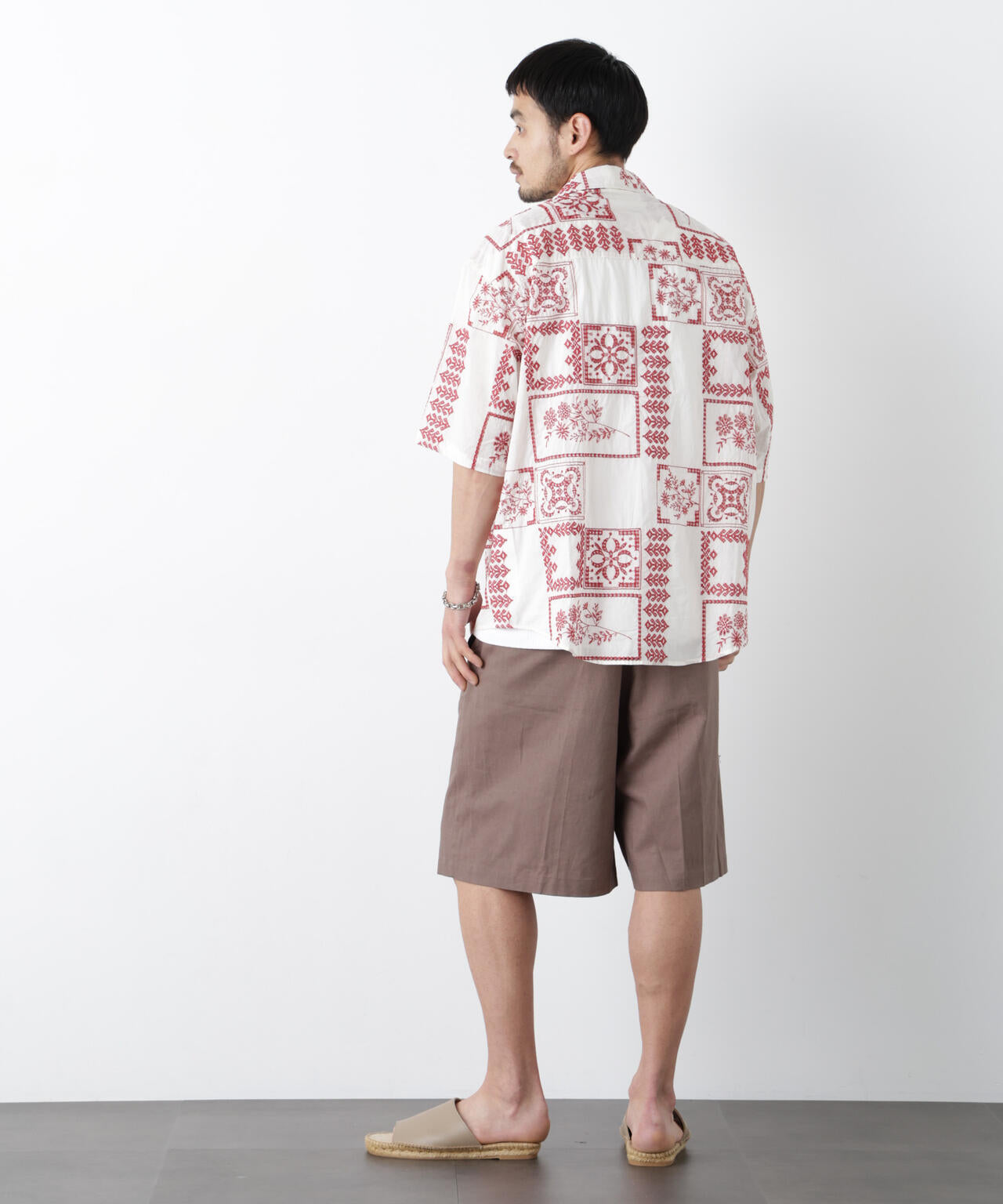 「FRENCH LINEN」 ベルテッドワイドショーツ