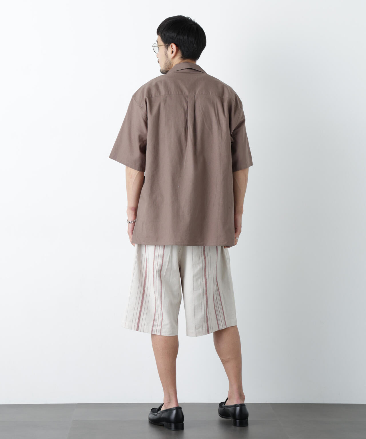 「FRENCH LINEN」 ベルテッドワイドショーツ