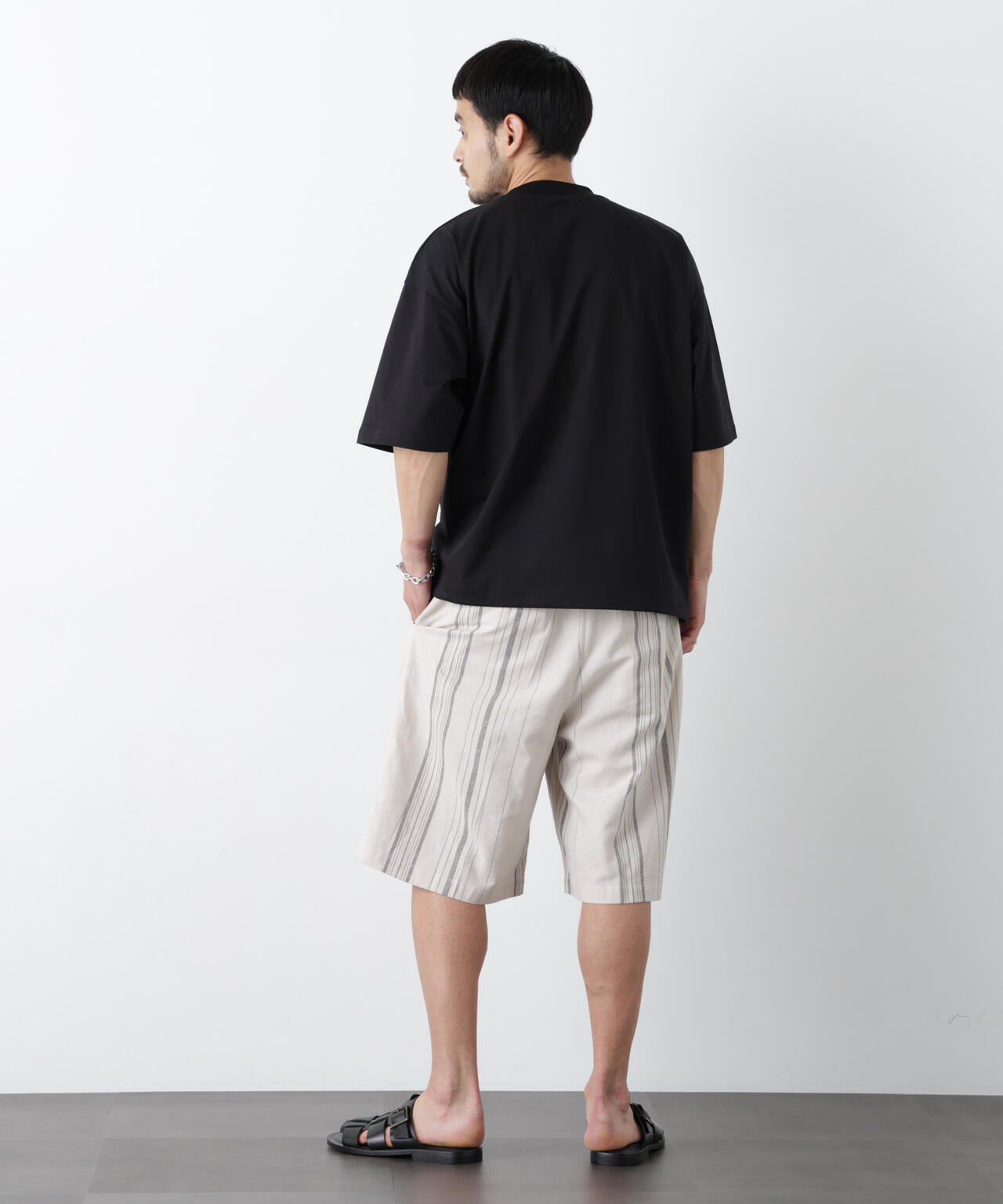 「FRENCH LINEN」 ベルテッドワイドショーツ